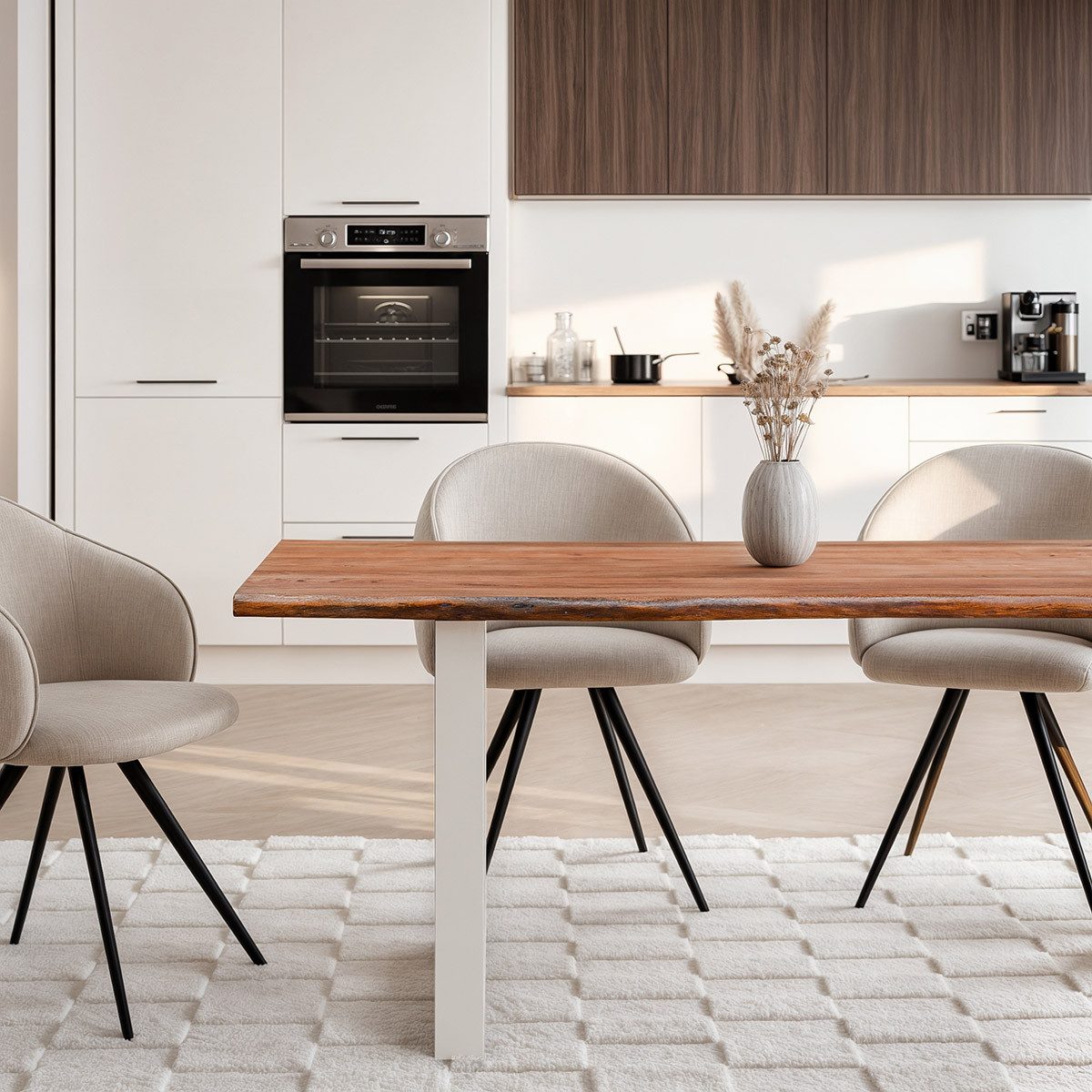 Liadomo Baumkantentisch Diala, Akazie Massivholz, Platte mit natürlicher Ba günstig online kaufen