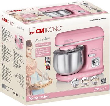 CLATRONIC Küchenmaschine KM 3711 pink, 1100 W, 5 l Schüssel