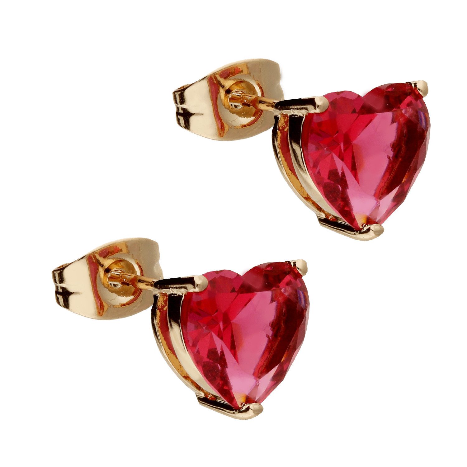 LÖB Paar Ohrstecker 750 Roségold 18 Karat vergoldet Ohrringe Herz Zirkonia günstig online kaufen
