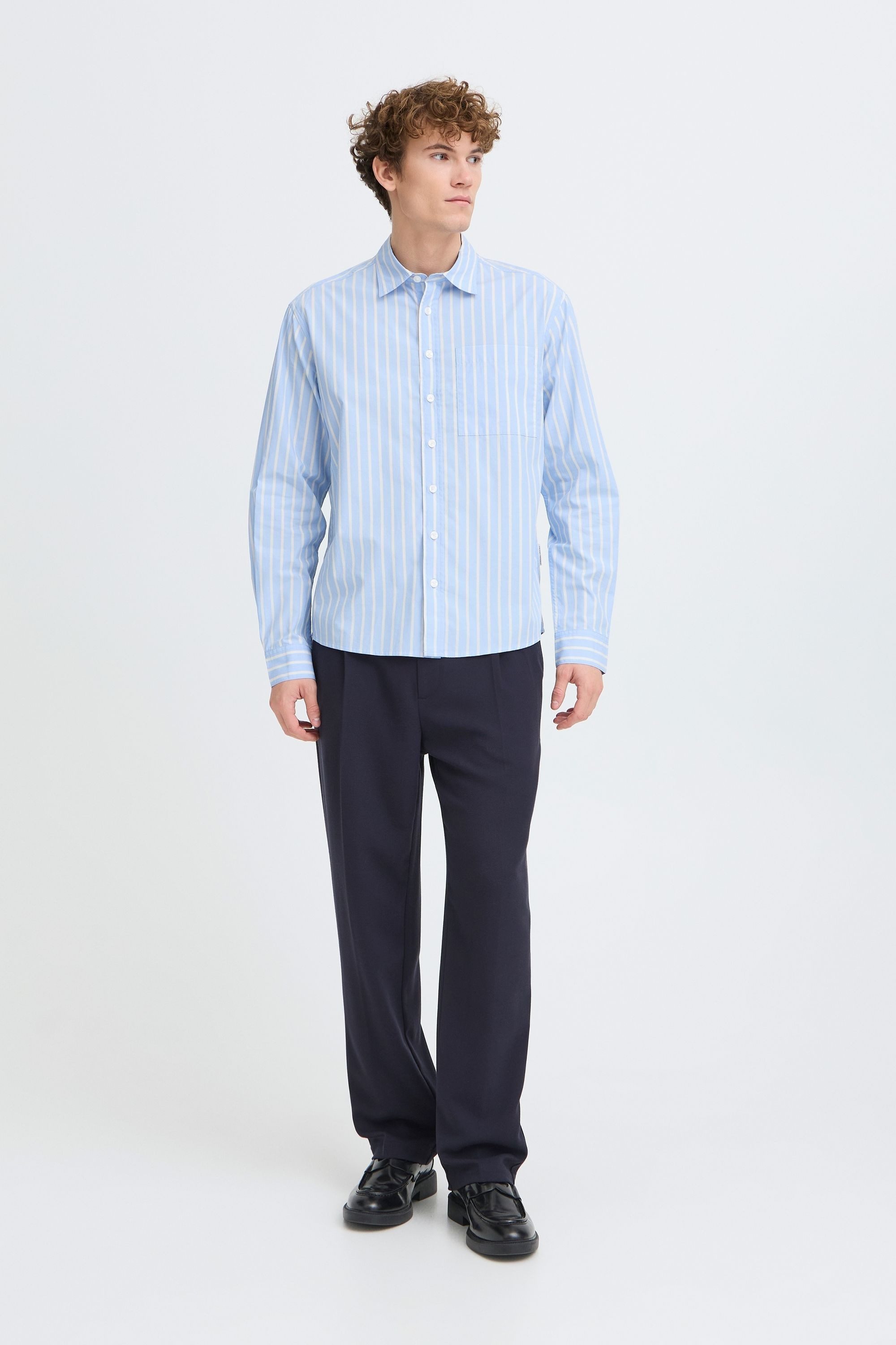 Casual Friday Langarmhemd CFZan Gestreiftes Hemd