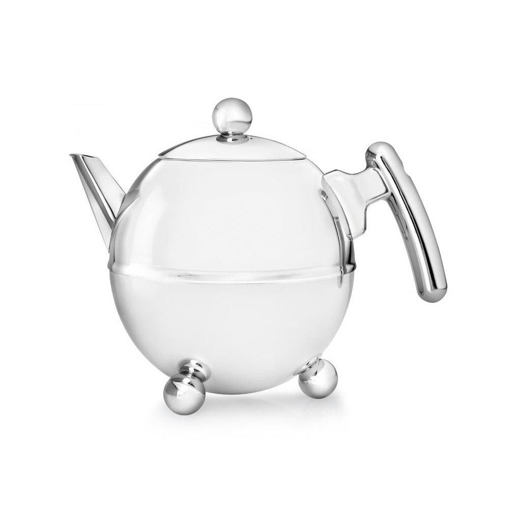 Bredemeijer Kanne Bredemeijer Teekanne Duet® Bella Ronde 1,5 L Chromfarben, 1500 l, (Packung)