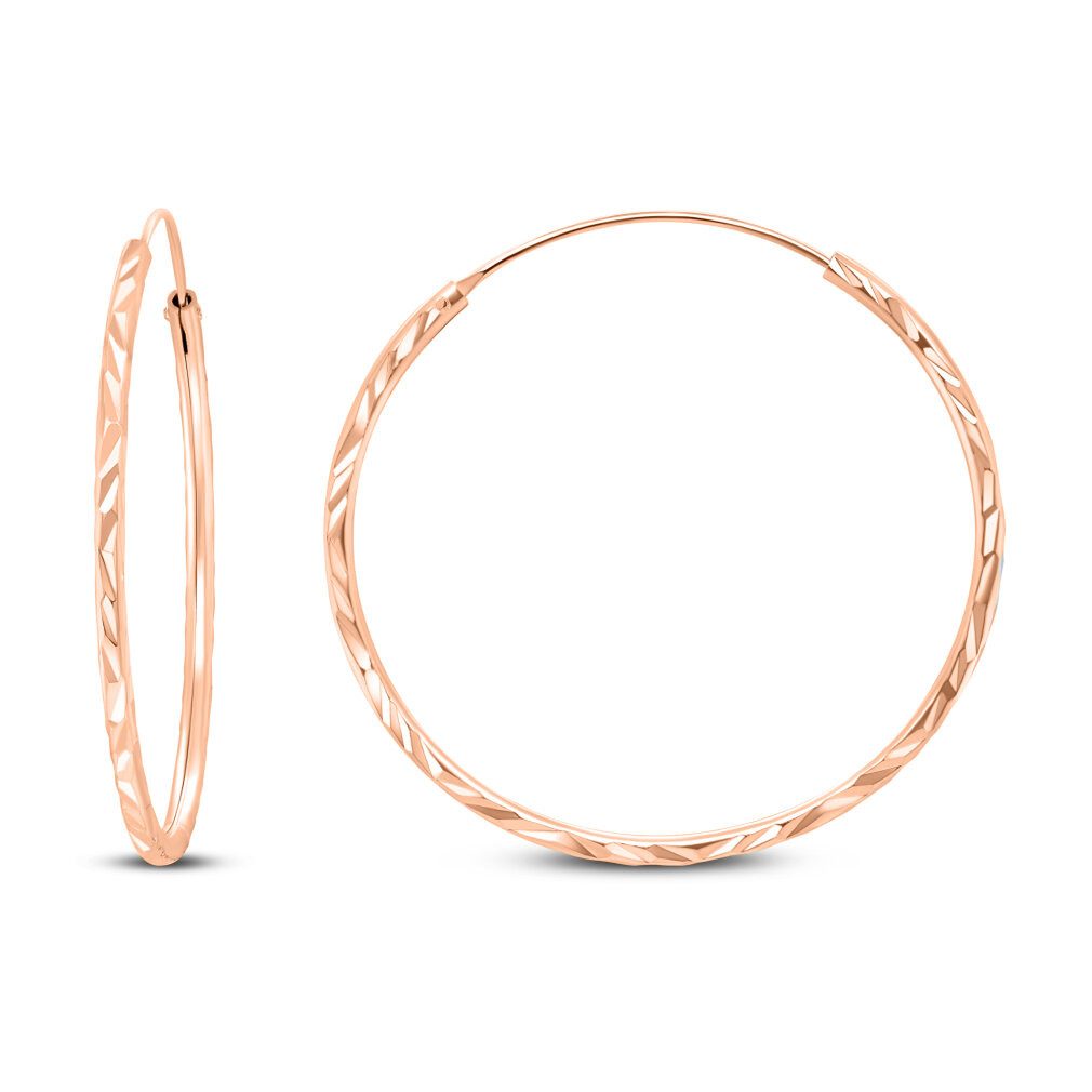 Brilio Silver Ohrring-Set Ohrringe aus gebürsteter Bronze EA01R - Durchmesser: 4 cm