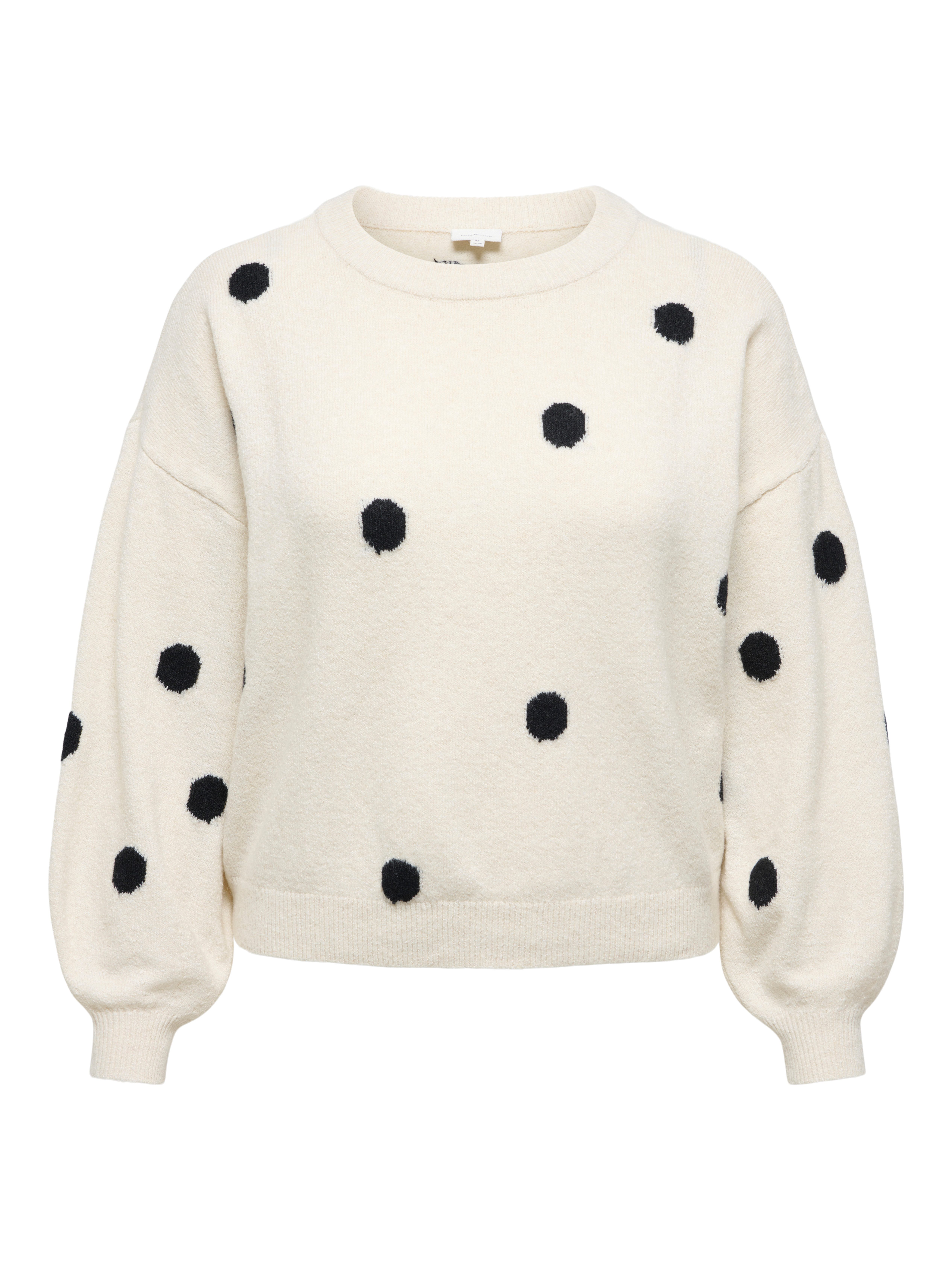 ONLY CARMAKOMA Rundhalspullover CARRICA LS DETAIL O-NECK KNT Materialmix, normal geschnitten