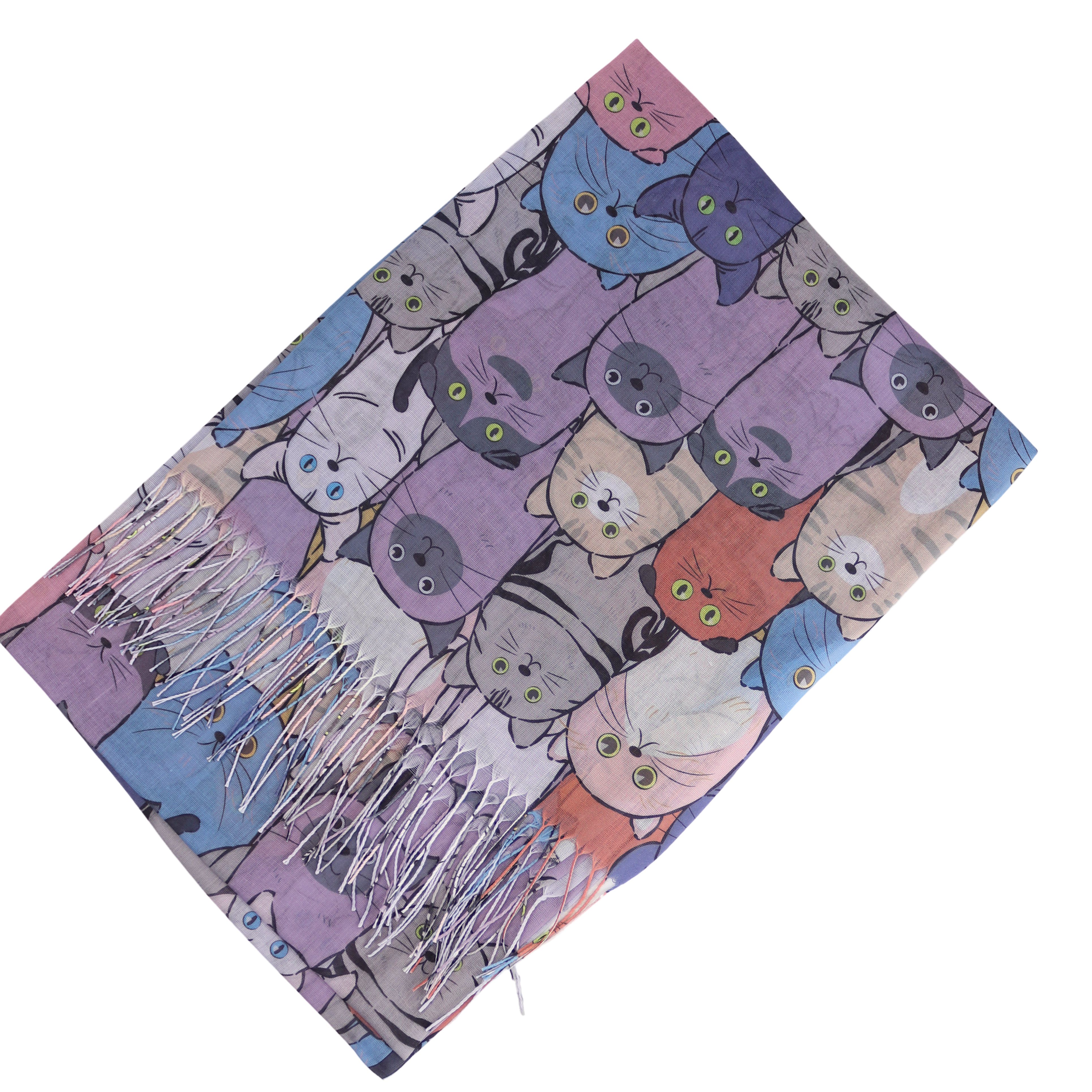 MIRROSI Modeschal Weicher & Leicht Großes Schal, ca.70x185cm, Katzen Print, günstig online kaufen