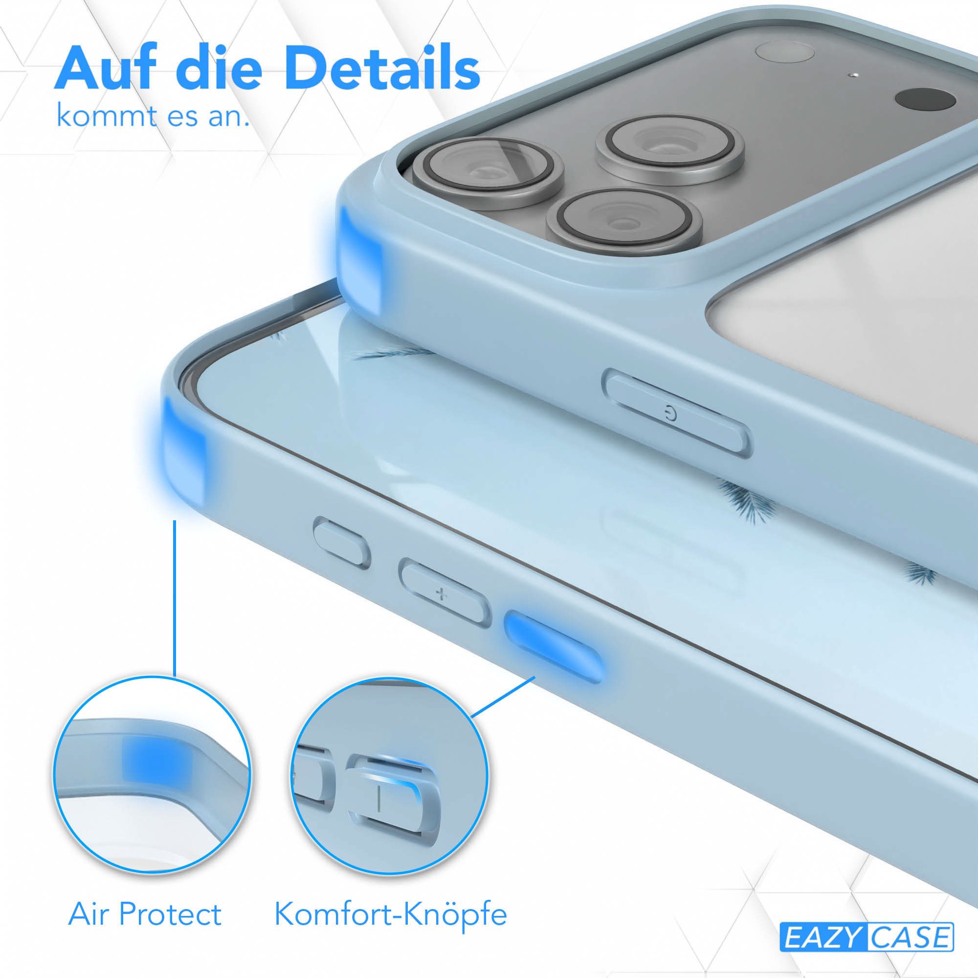 EAZY CASE Handyhülle Bumper Case für Apple iPhone 17 Pro Max 6,9 Zoll, Schutzhülle mit Kameraschutz kratzfest Back Cover Displayschutz Grün – Bild 4 von 5