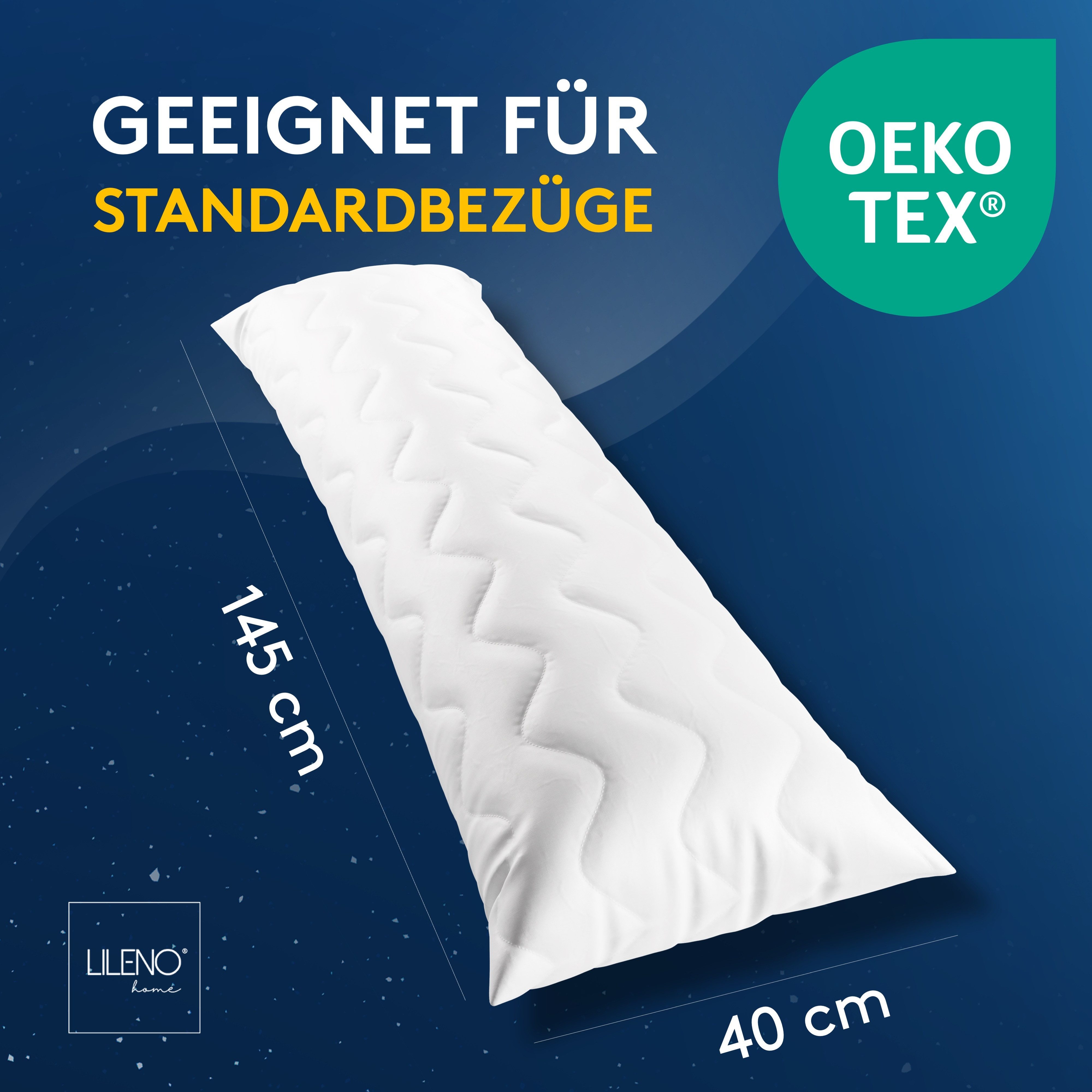 LILENO HOME Seitenschläferkissen 40x145 cm (1100 g Füllung) - Stillkissen + günstig online kaufen