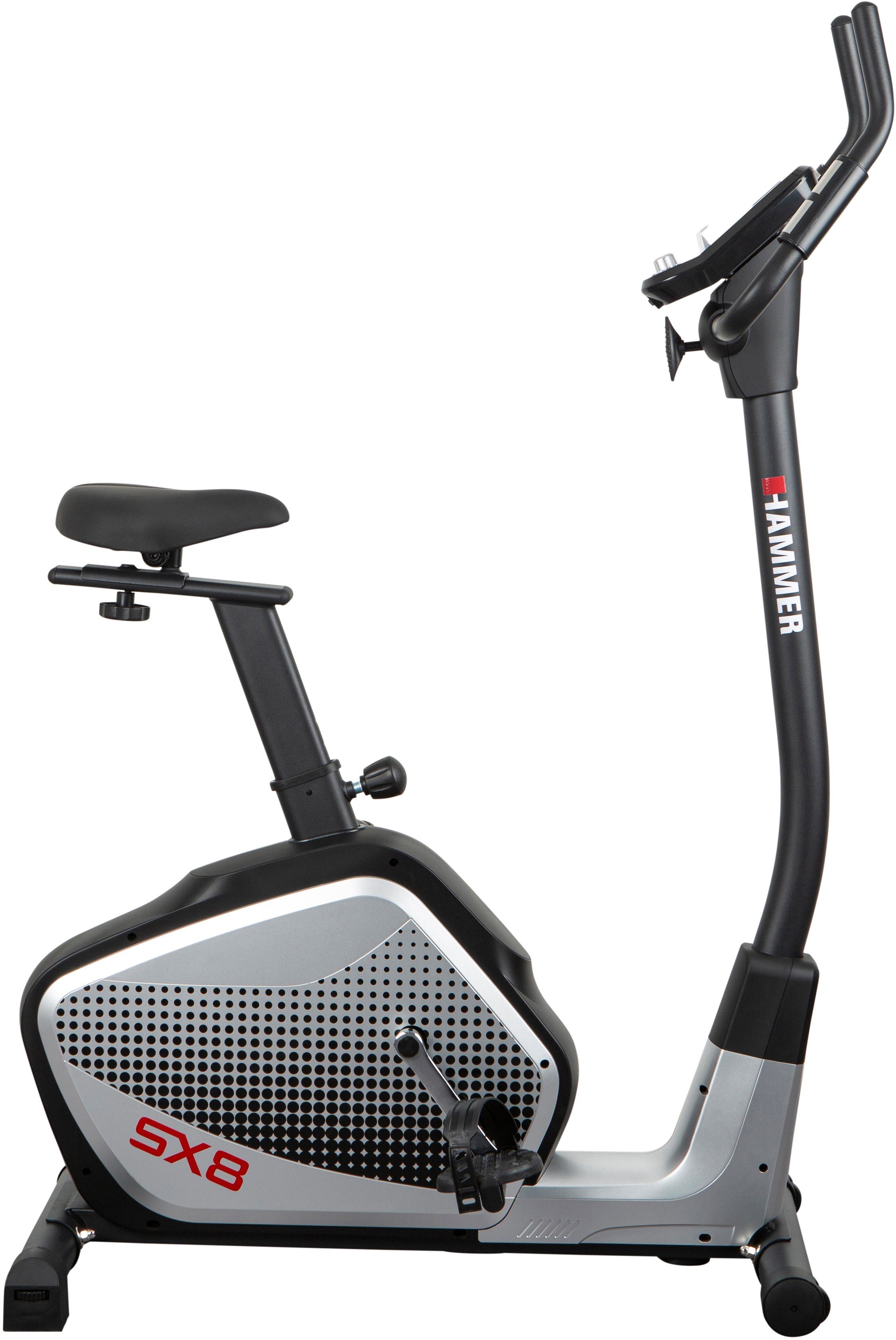 Hammer Ergometer SX8 BT (mit Tablet-Halterung), 130 kg max. Benutzergewicht, Fahrrad, 16 Widerstandsstufen