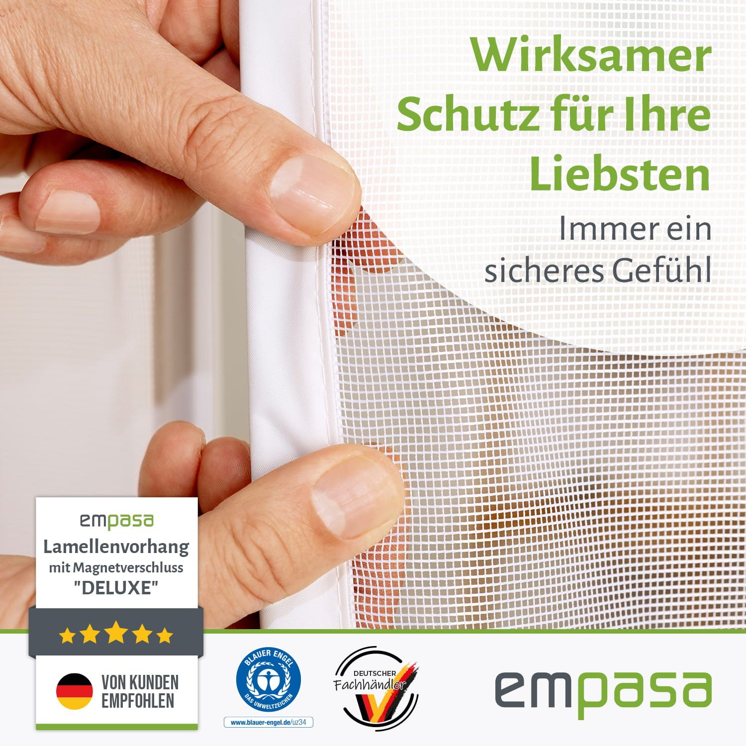empasa Insektenschutz-Vorhang "DELUXE" seitlich, (1-St), Lamellenvorhang seitlicher Eingang - mit Magnetverschluss – Bild 5 von 5