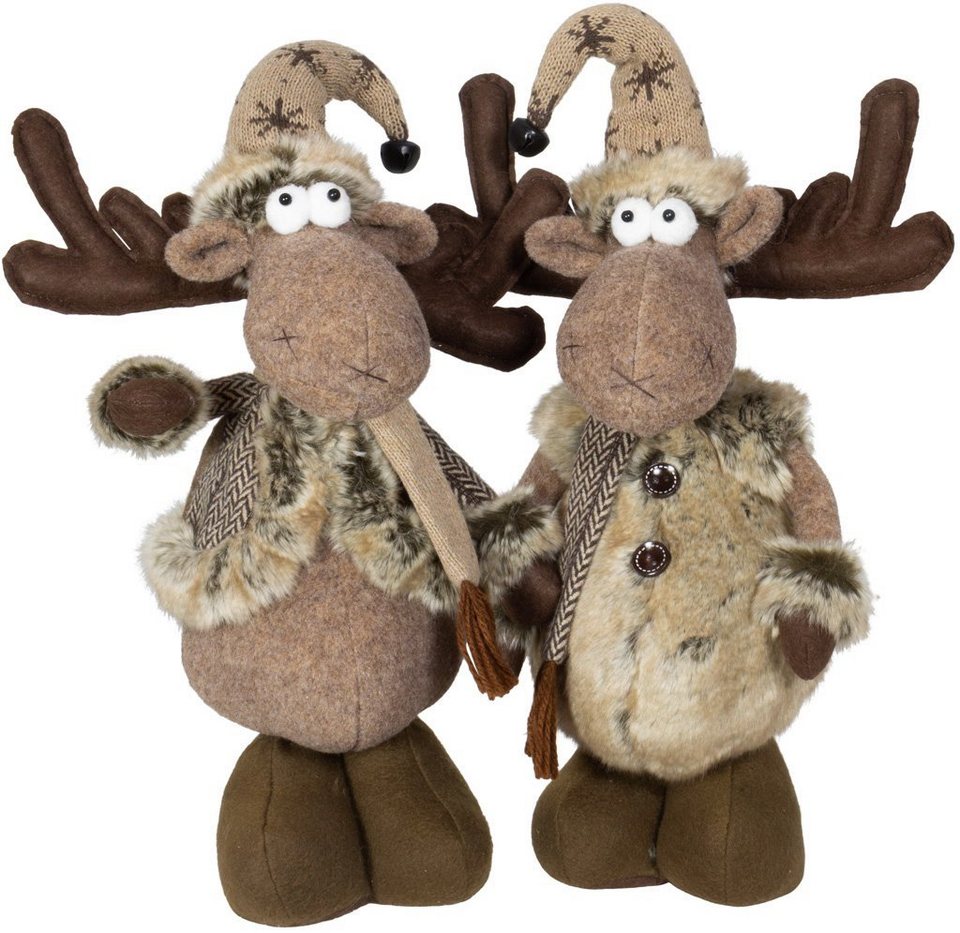 Christmas Paradise Weihnachtsfigur Elch stehend 35cm (52cm