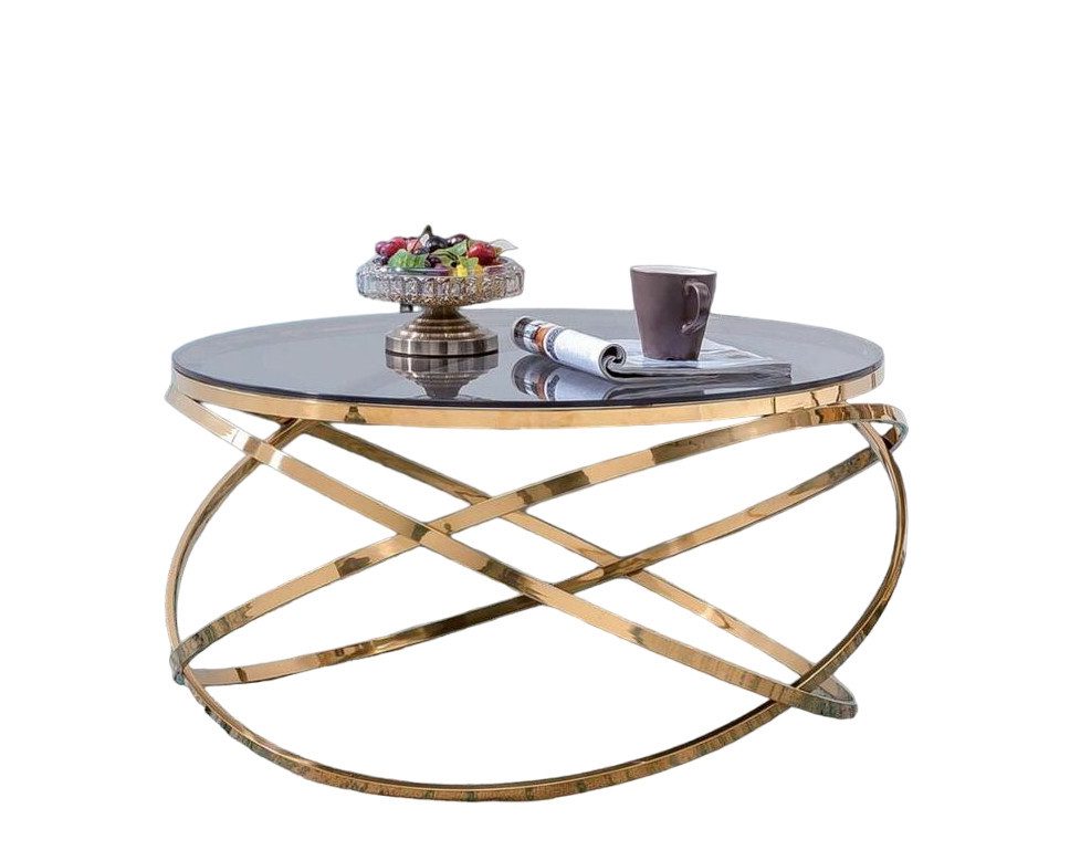 JVmoebel Couchtisch Designer Metall Edelstahl Wohnzimmer Kunstmarmor Beisteltisch SOFORT (1-St., Beistelltisch), Made in Europa