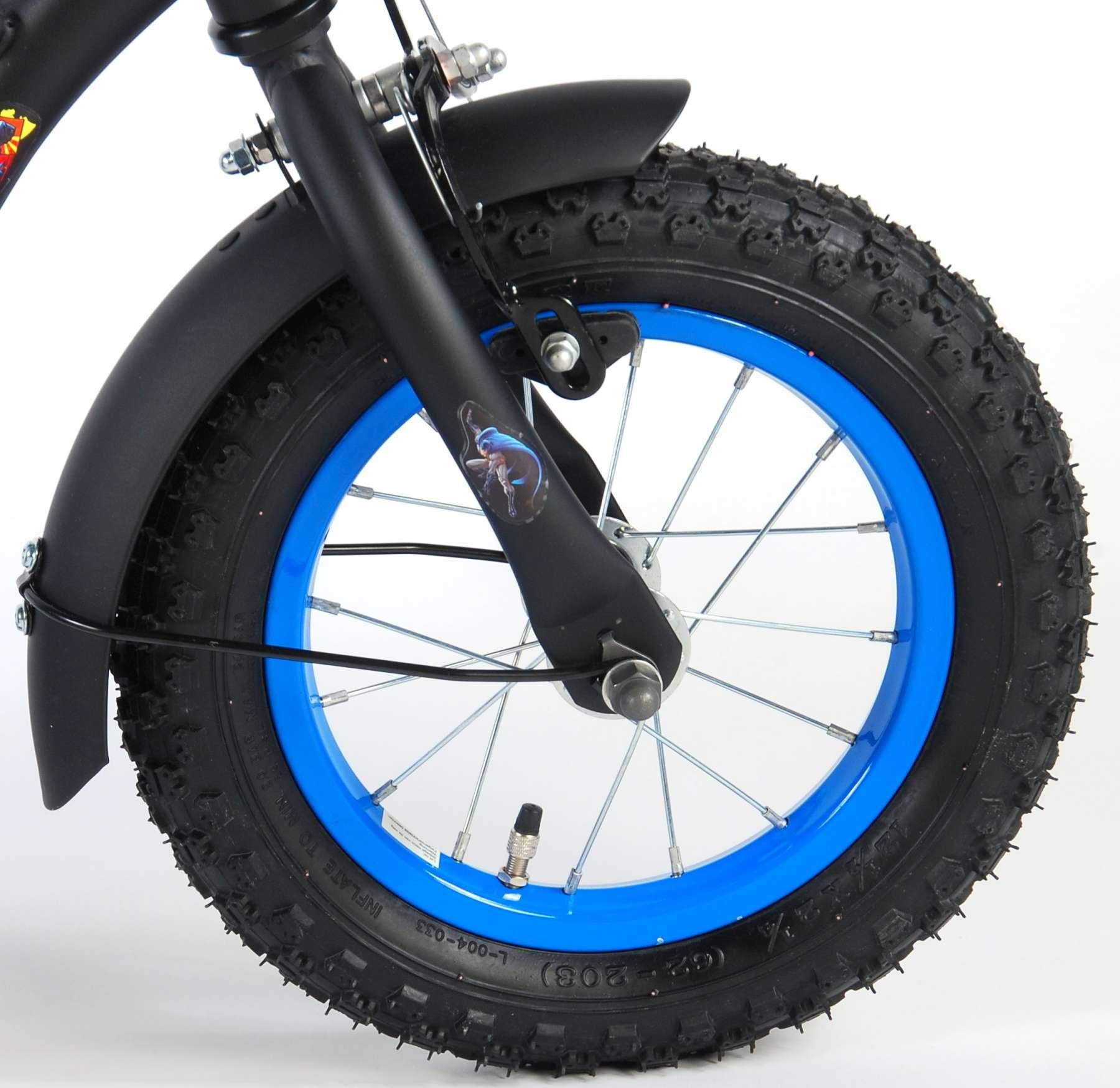 Batman Kinderfahrrad Jungen - in verschiedenen Größen - Schwarz - 85% zusammengebaut, bis 60 kg, Luftbereifung, einstellbare Lenkerhöhe, Rücktrittbremse