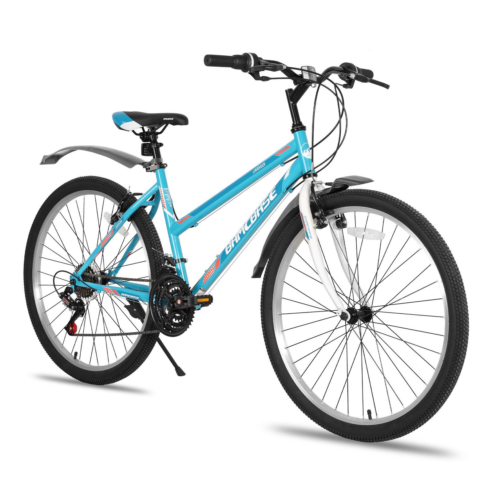 Mountainbike 24/26 Zoll Hybrid Pendler Fahrrad für Frauen,Sport Hardtail Trail MTB