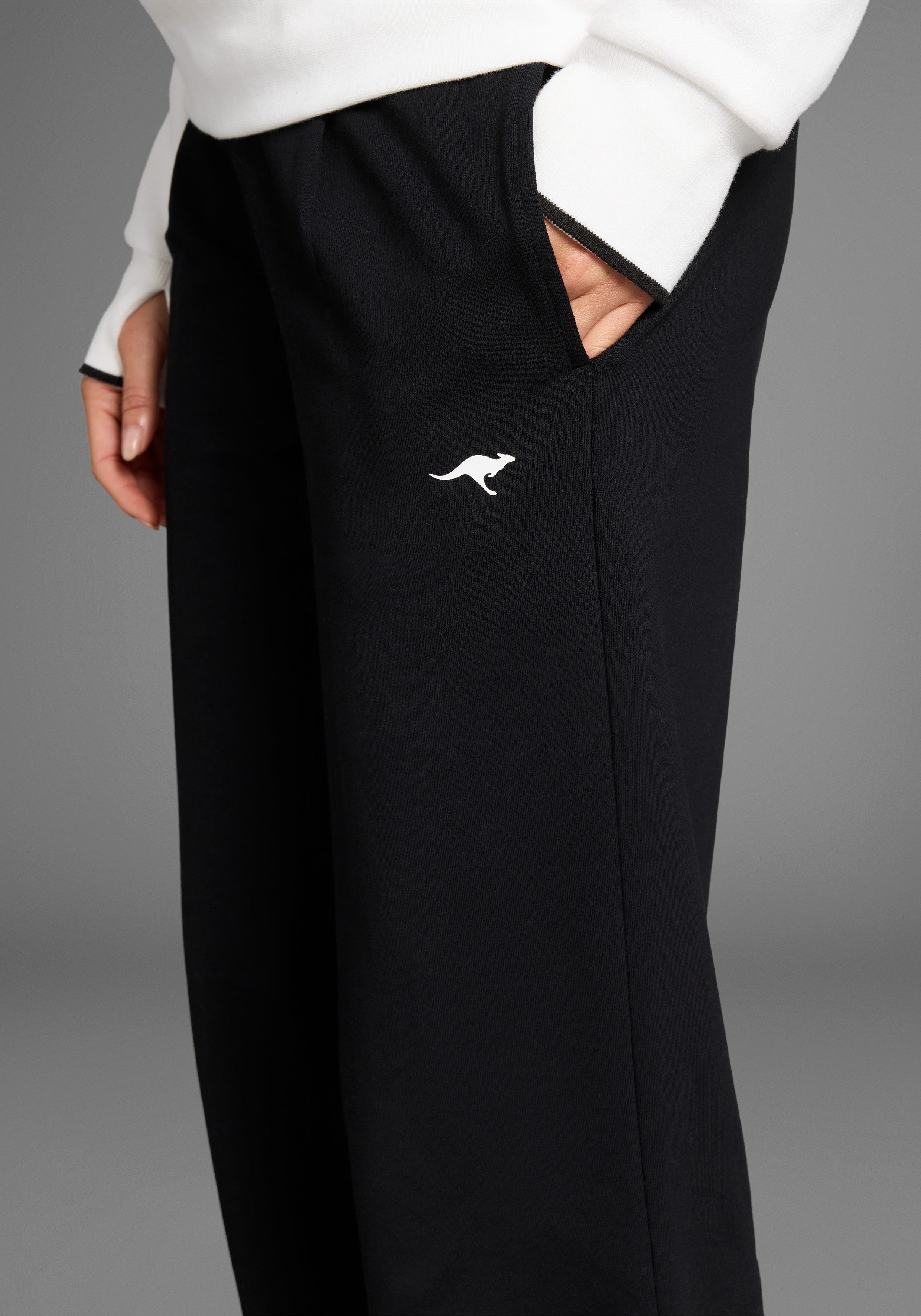 KangaROOS Jerseyhose Wide-Leg mit Logobund