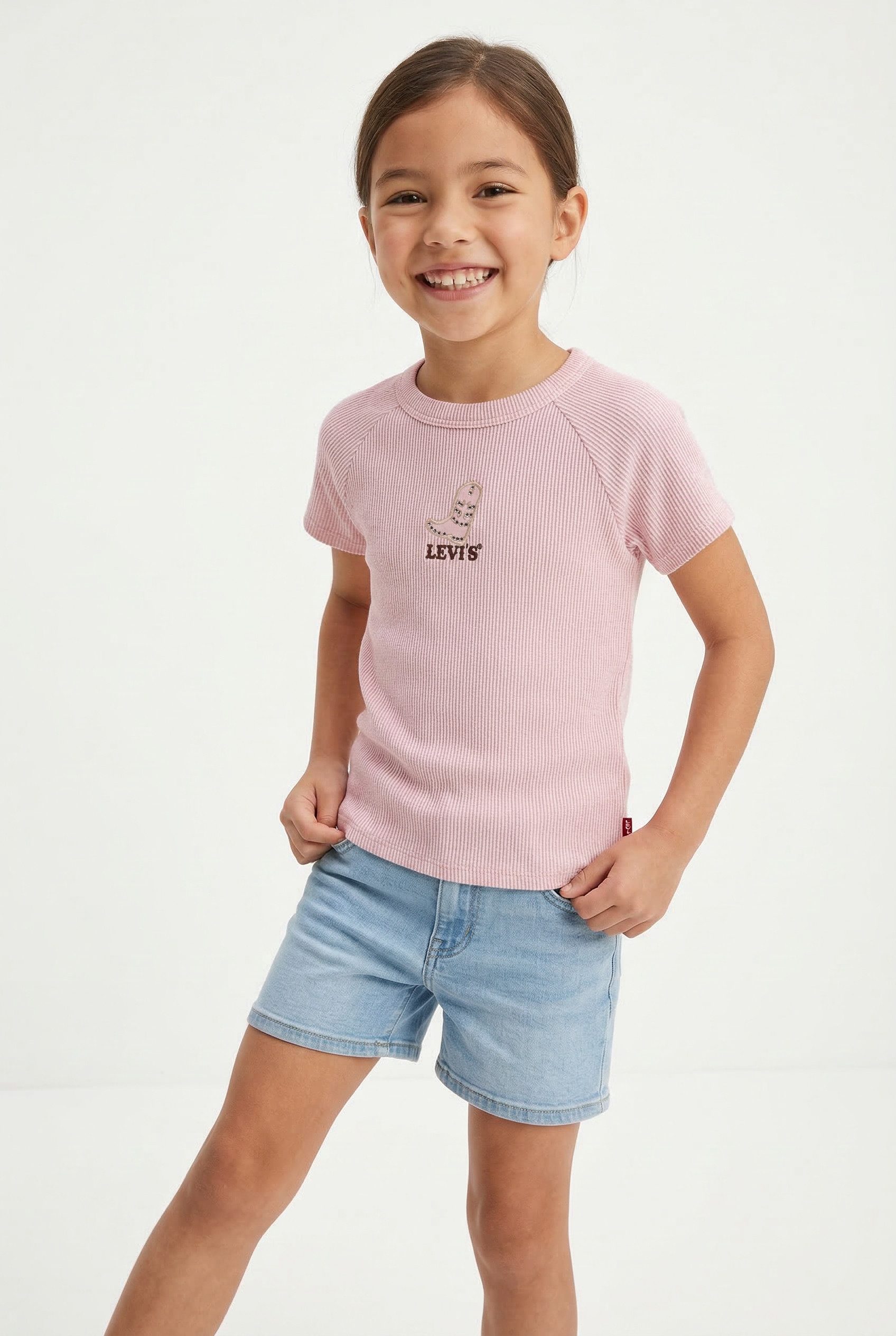 Levi's® Kids Rundhalsshirt LVG COLOR BLOCK RAGLAN in feiner Rippstruktur, for Girls