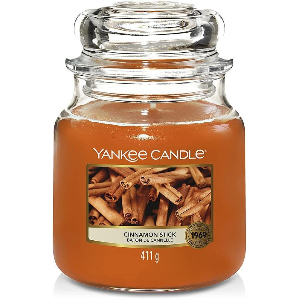 Yankee Candle Duftkerze Cinnamon Stick, im Glas, 411 g, Duftaromen in Zimt und Gewürznelken