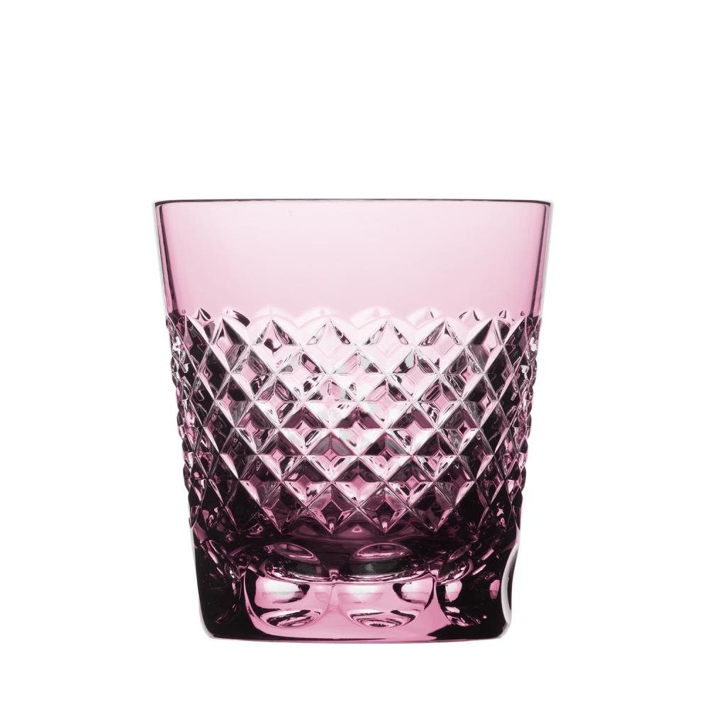 ARNSTADT KRISTALL Tumbler-Glas Karo rosalin (9,5cm) Kristallglas mundgeblasen · handgeschliffen · Han