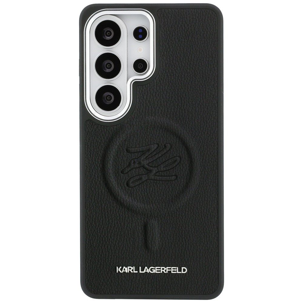 KARL LAGERFELD Handyhülle Galaxy S26 Ultra Kunstleder schwarz Initialien MagSafe Logo 6,9 Zoll, Kantenschutz