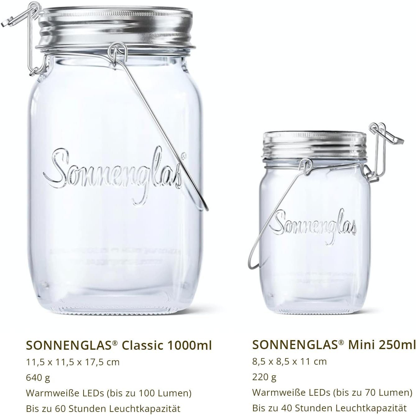 SONNENGLAS LED Solarleuchte SONNENGLAS, Original Solarlampe aus Südafrika, Fair Trade, USB-C
