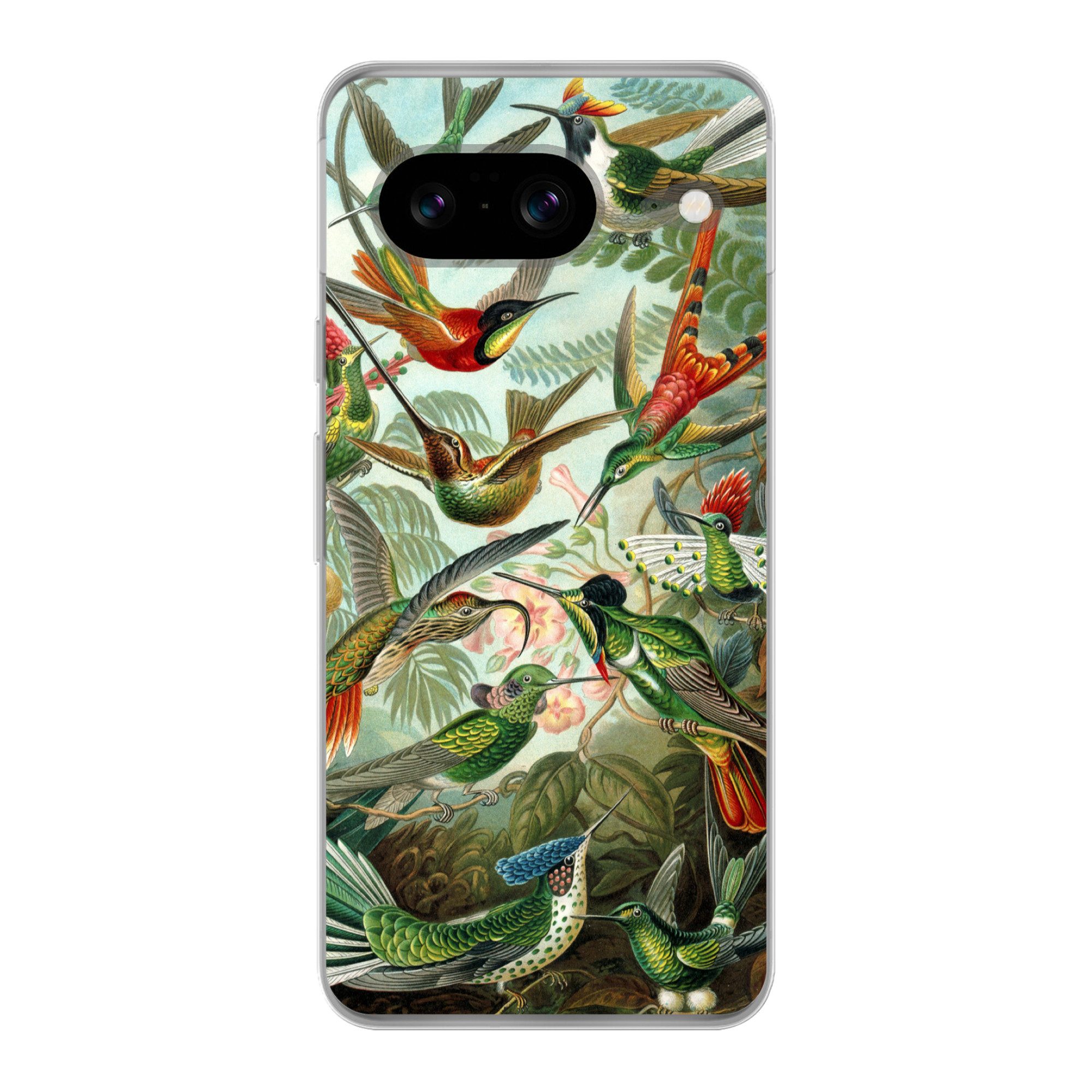 MuchoWow Handyhülle für Google Pixel 8 Trochilidae - Alte Meister - Kunst, Handy Case, Silikon, Bumper Case Dünn