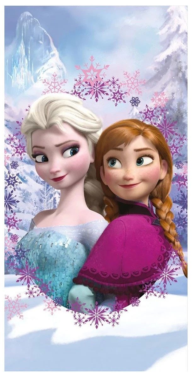 Disney Strandtücher Disney Handtuch, Frozen, Anna und Elsa 70 x 140 cm 100% Baumwolle, Frottee