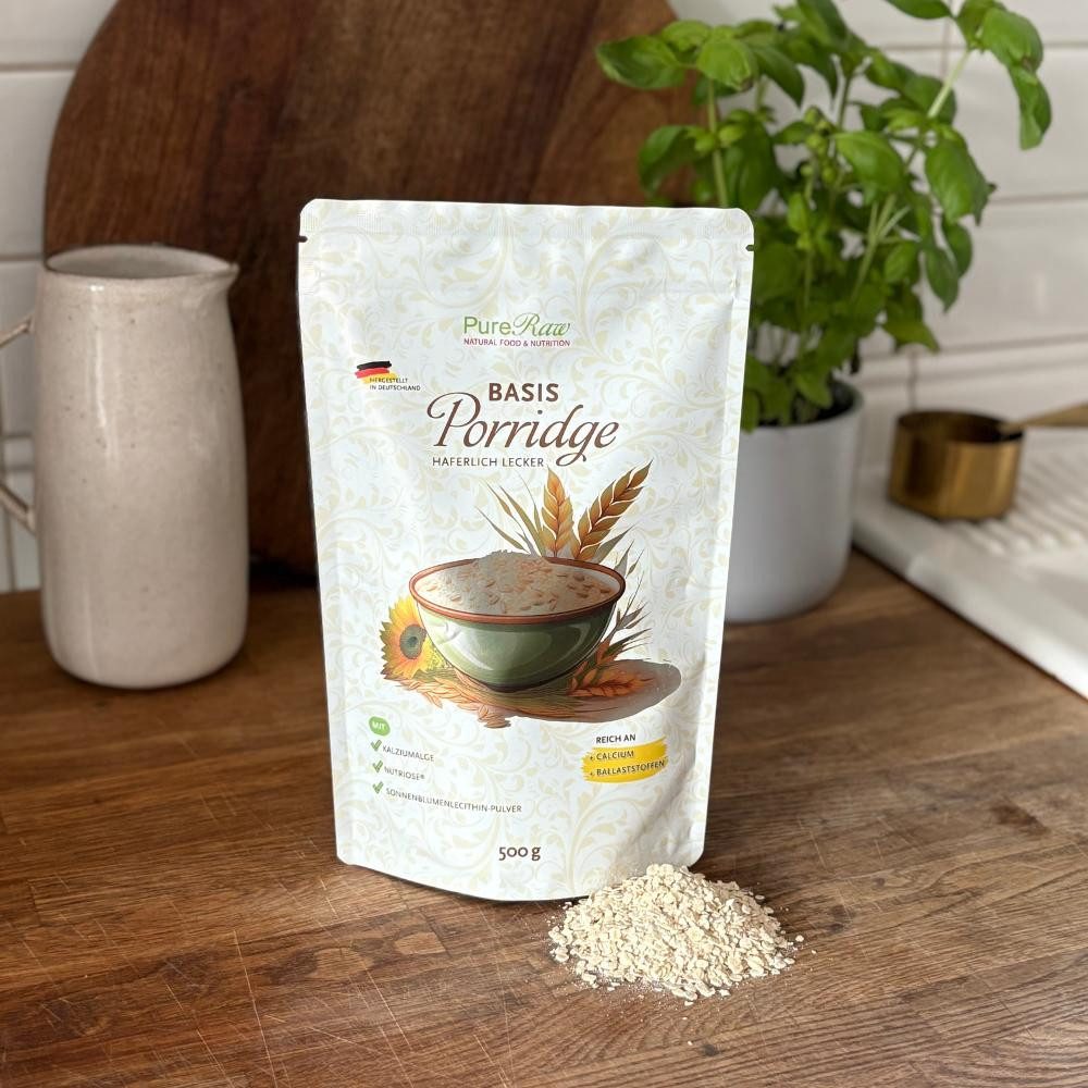 PureRaw Cerealien Algen Porridge - Pflanzliche Calciumquelle aus der Kalziumalge, 1 x