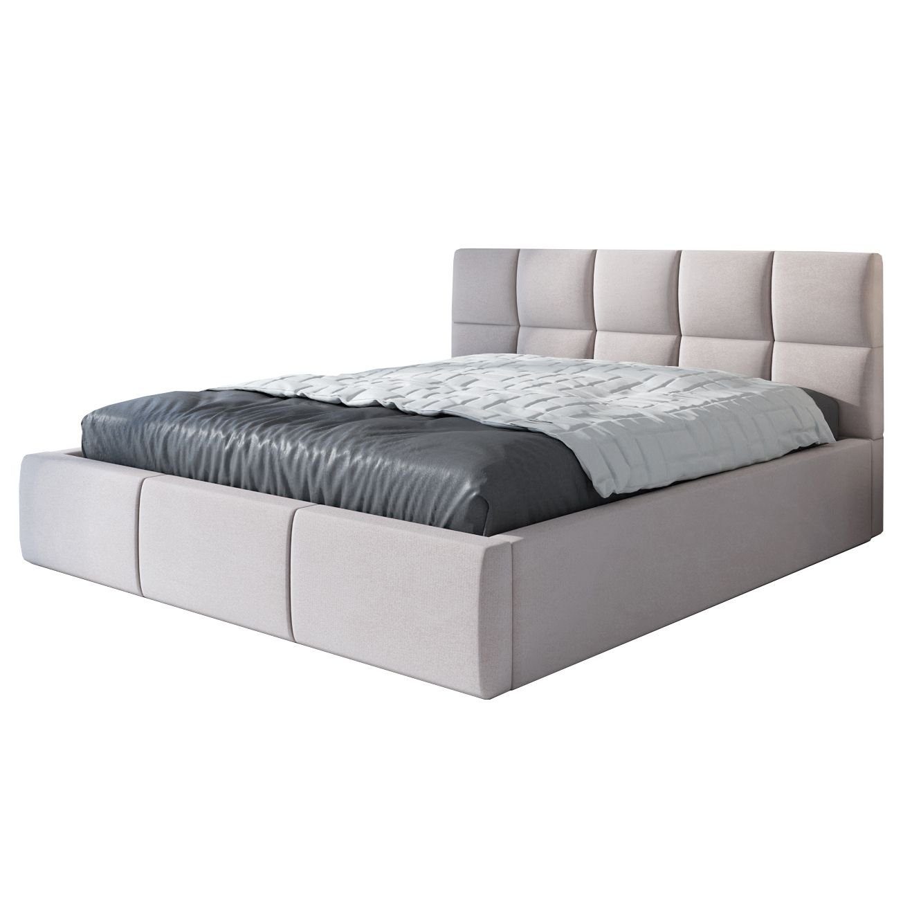 A&J MöbelLand GmbH Polsterbett CARLOS mit Matratze und Bettkasten. (Bett mi günstig online kaufen