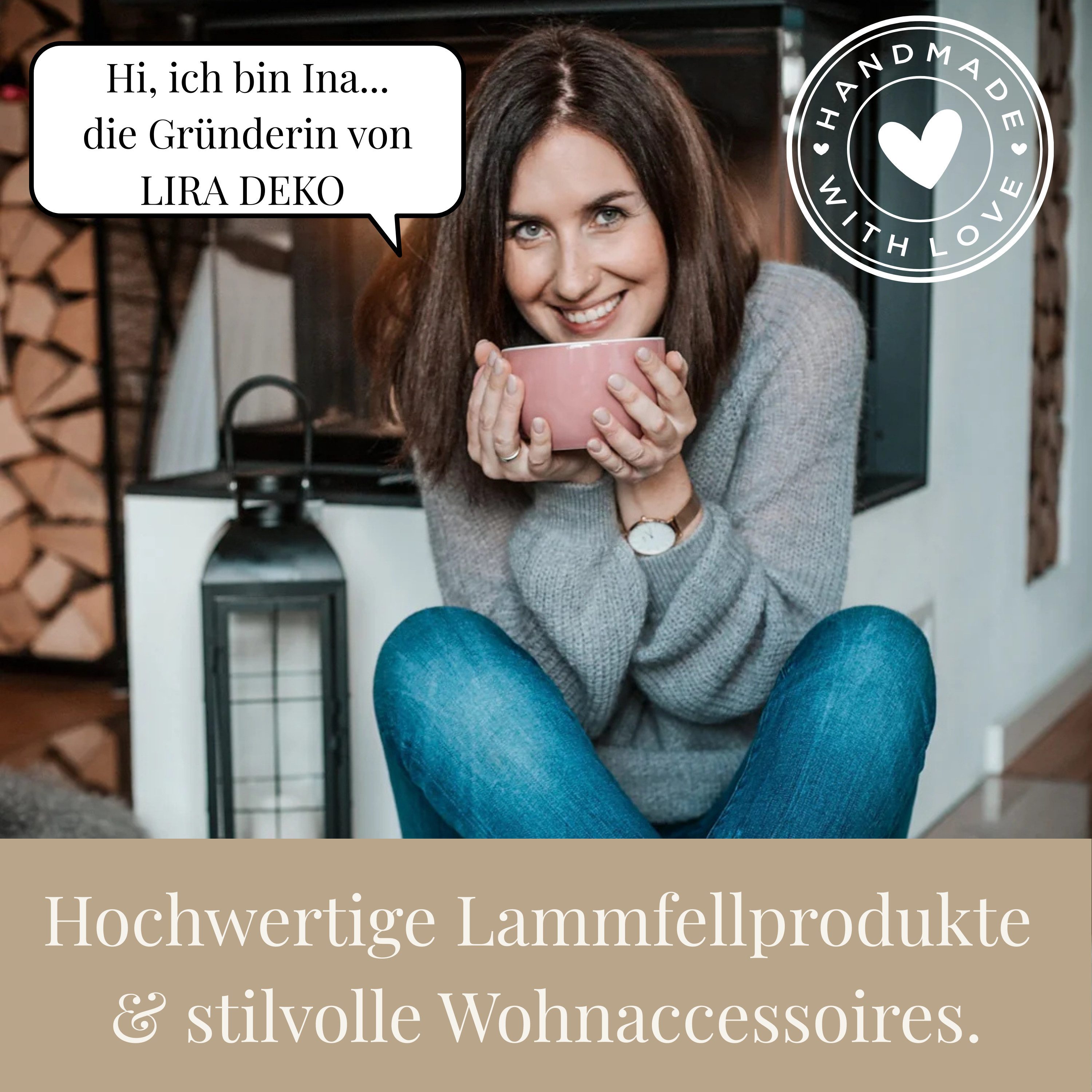 LIRA Deko Kissenhülle Lammfell Kissenbezug Tibetlammkissen 100% mongolische günstig online kaufen