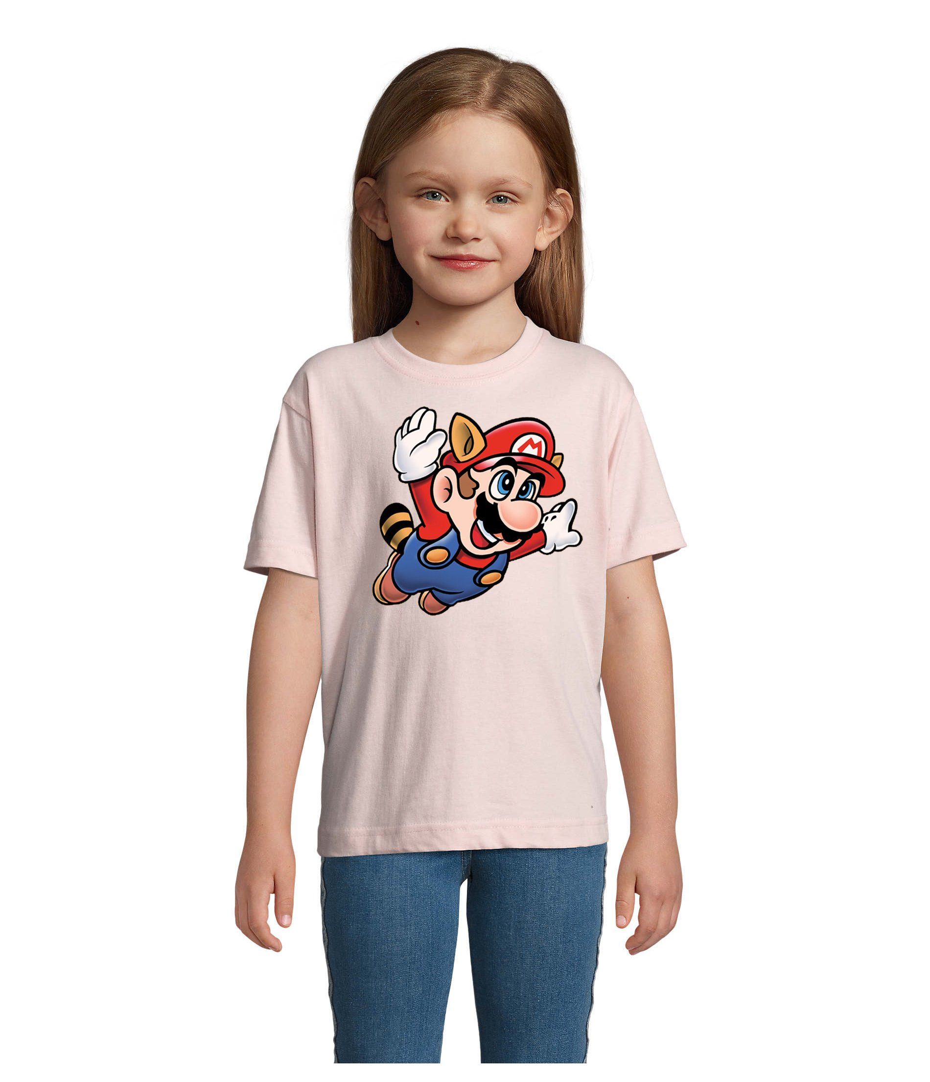 T-Shirt Kinder Super Mario 3 Fligh Retro Konsole