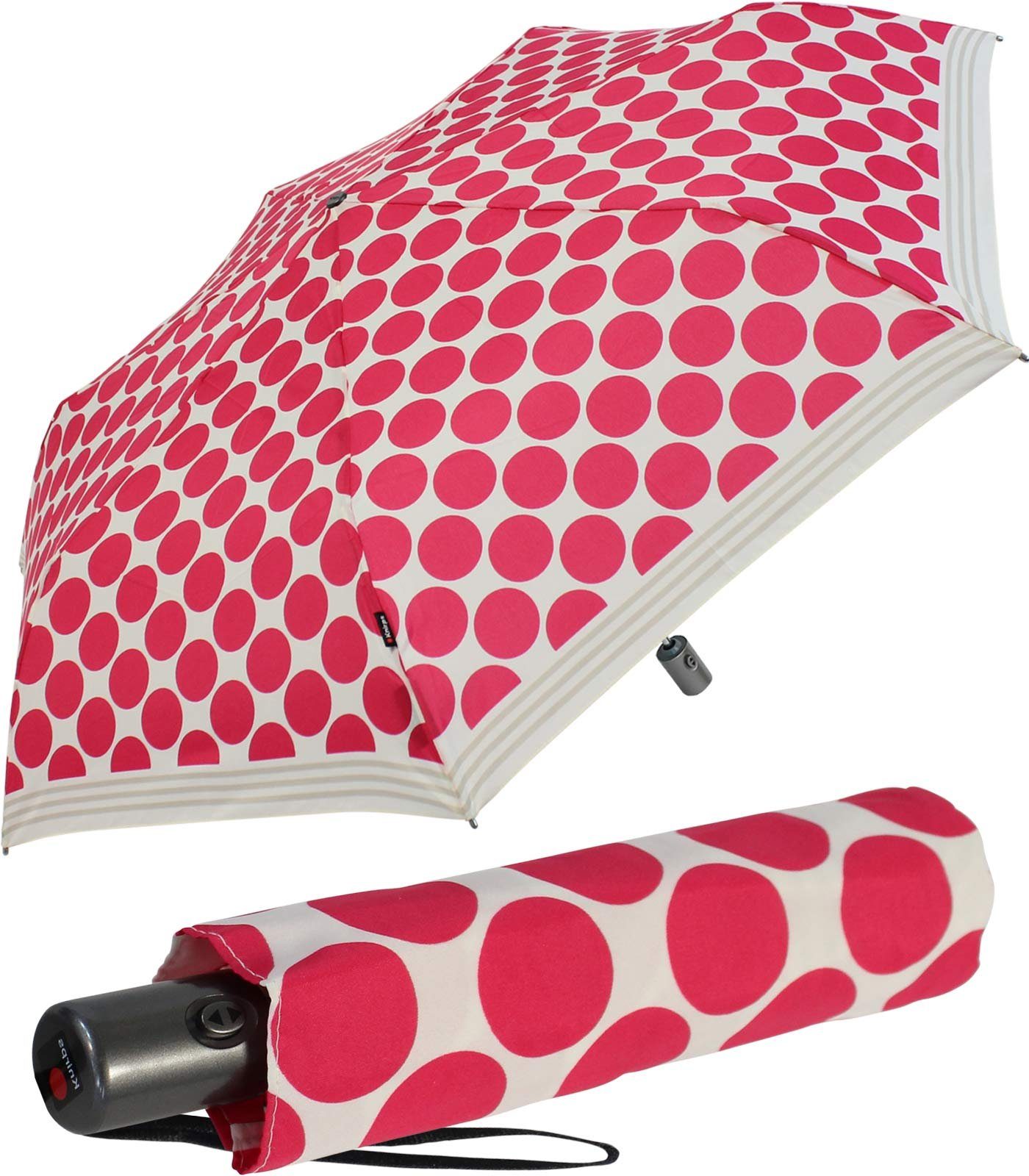 Knirps® Taschenregenschirm leichter, praktisch schmaler seine besonders Auf-Zu-Automatik, durch Automatik Schirm mit