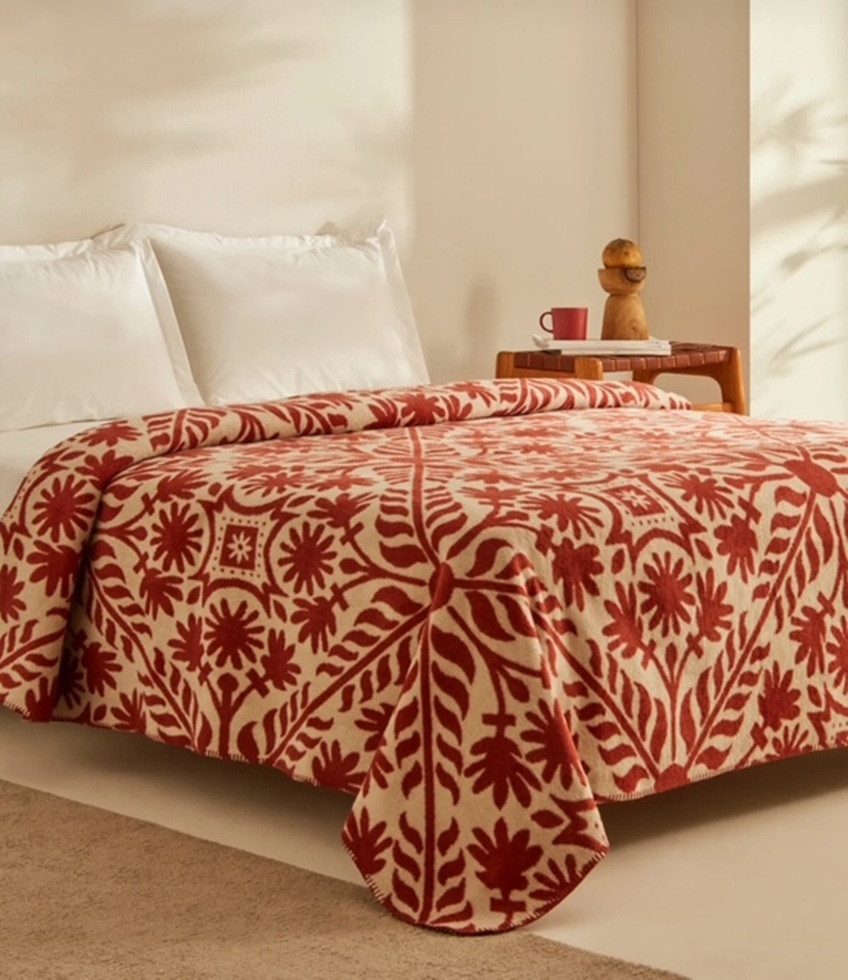 Wohndecke Wohndecke Velma aus Biobaumwolle Mix 200x220cm in Terrakotta, San günstig online kaufen