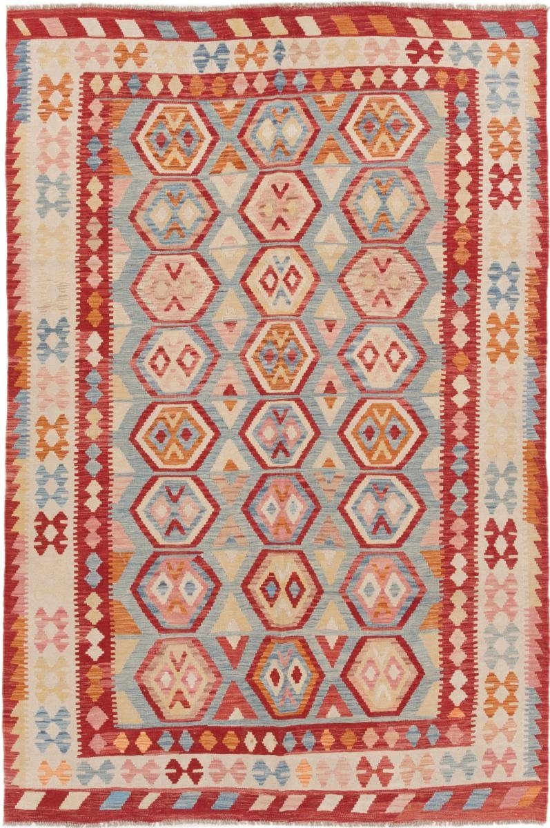 Orientteppich Kelim Afghan 200x290 Handgewebter Orientteppich, Nain Trading, rechteckig, Höhe: 3 mm