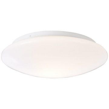 Lightbox Außen-Wandleuchte, ohne Leuchtmittel, Außenleuchte, Ø 28 cm, E27, IP44, Metall/Kunststoff, weiß