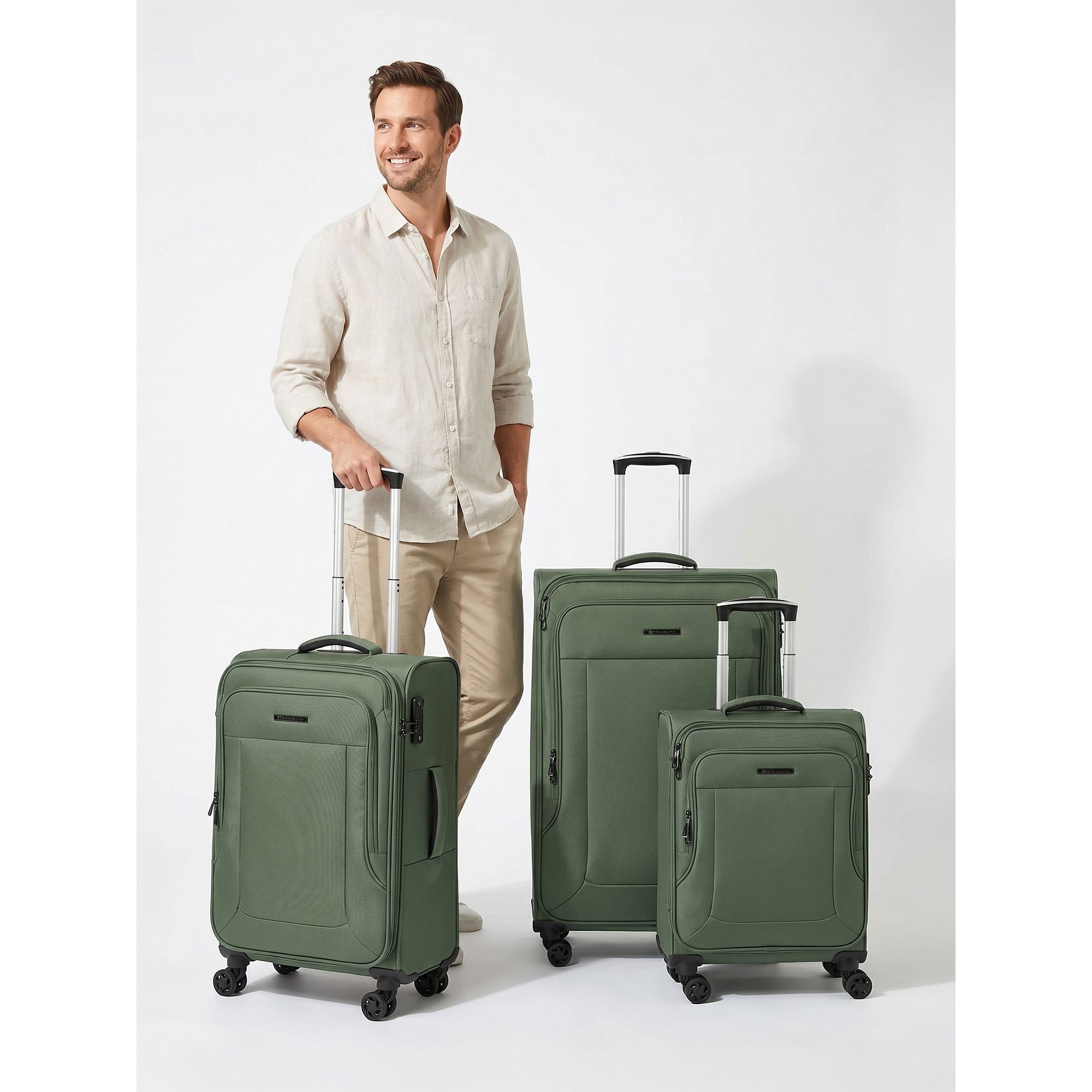 Franky Trolleyset Melbourne 3.0, 4 Rollen, (3-teilig, 3 tlg), Polyester