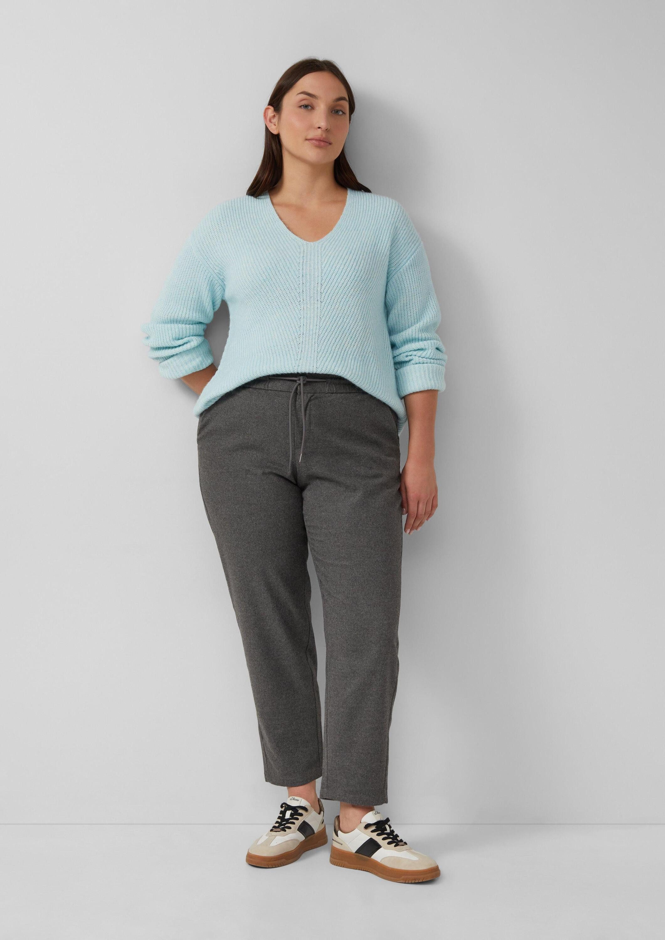 s.Oliver 7/8-Hose Hose Flanell-Hose mit Elastikbund