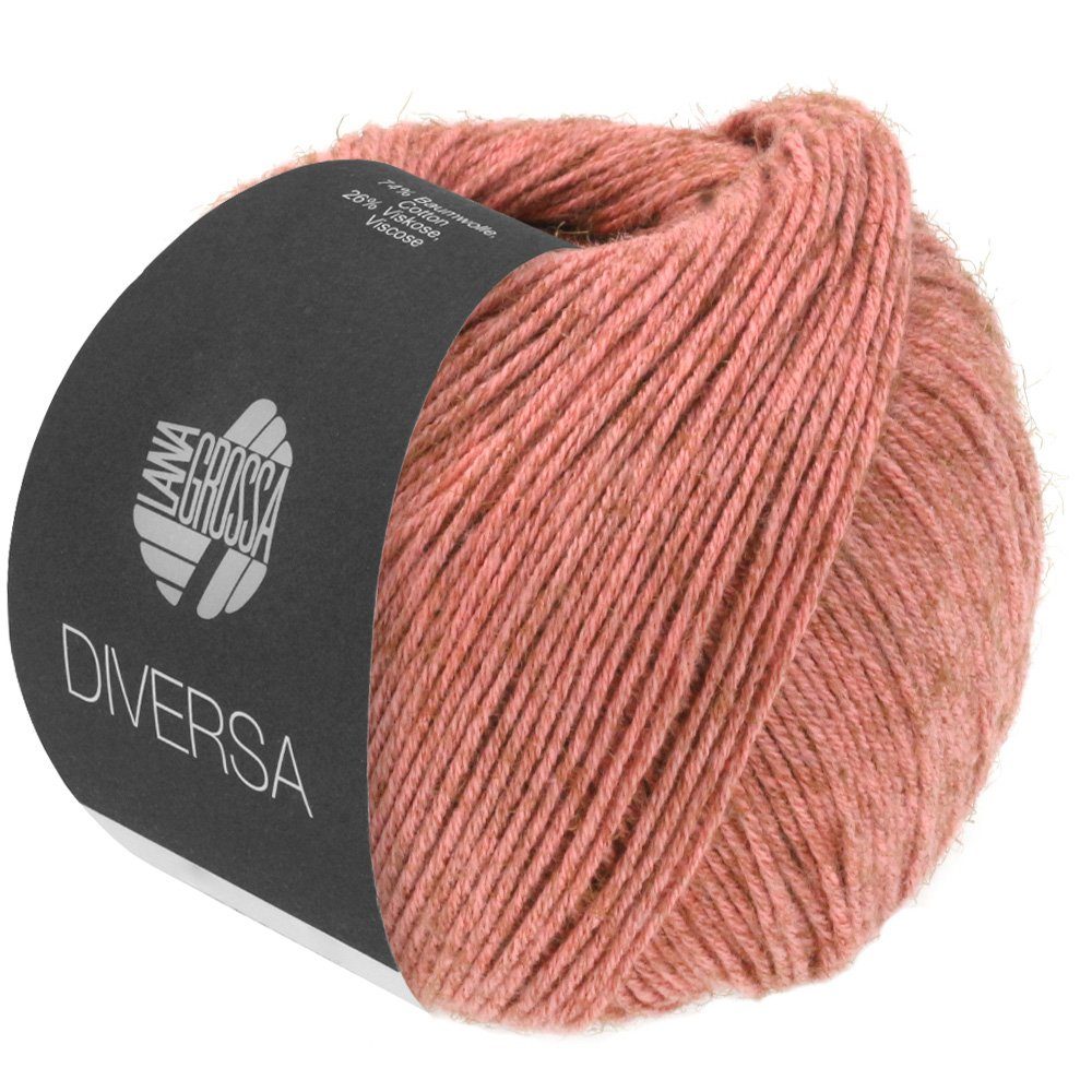 LANA GROSSA DIVERSA Häkelwolle, 210 m (leichtes Baumwoll-Mischgarn mit zartem Mélange-Effekt), 50 g