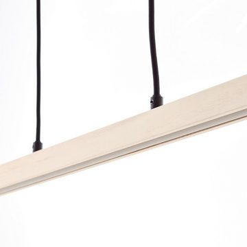Brilliant LED Pendelleuchte Arion, LED fest integriert, Warmweiß, aus Holz, 150 cm Höhe, 103 cm Breite, 2400 lm, 3000 K