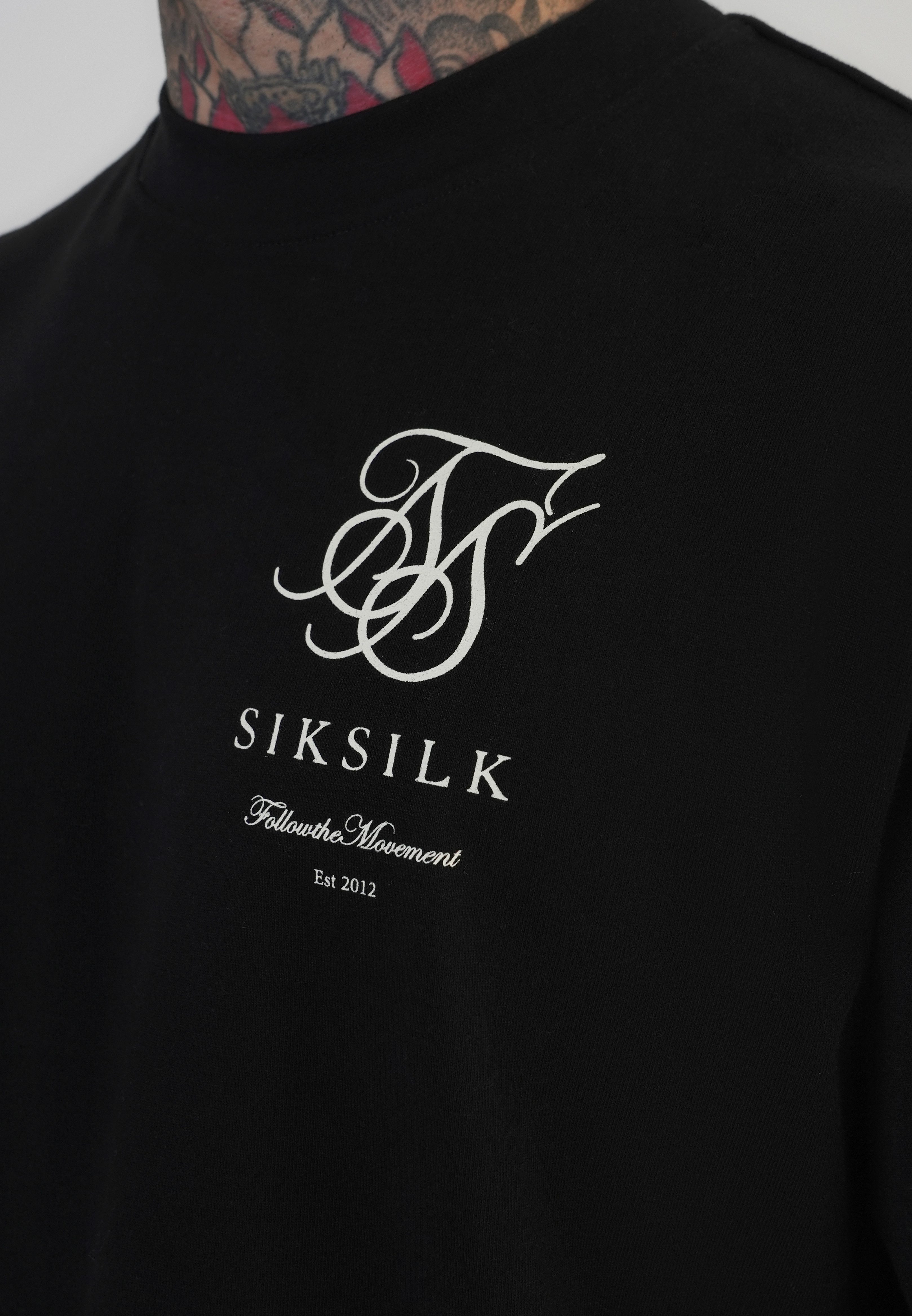 T-Shirt SikSilk Herren T-Shirt mit Logo