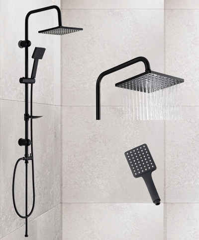 Faizee Möbel Duschsystem Duschsystem Regendusche Set Schwarz Dusch Set, Höhe 97 cm