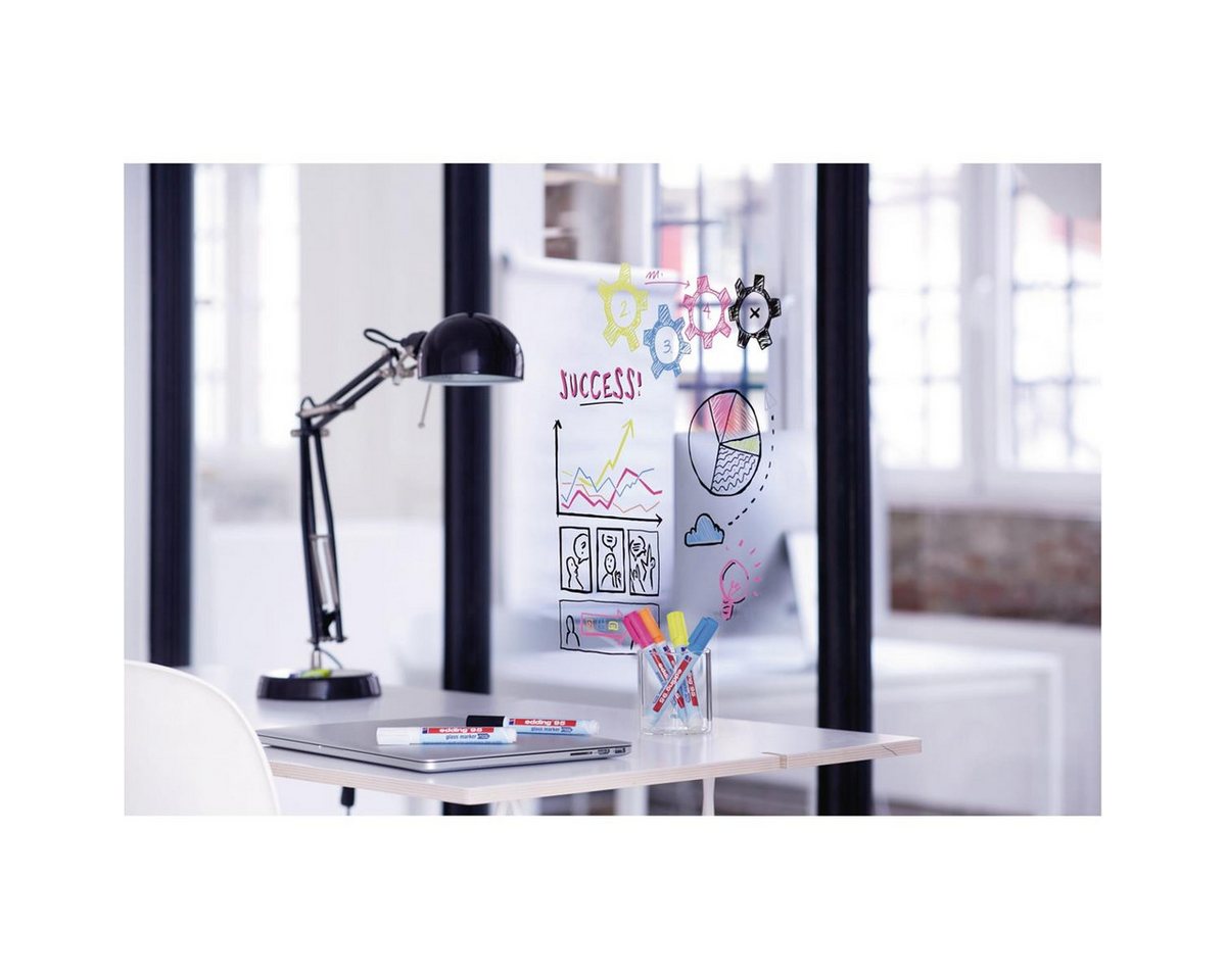 Thumbnail - edding Permanentmarker 4 edding 95 Glasboardmarker farbsortiert 1,0 - 5,0 mm