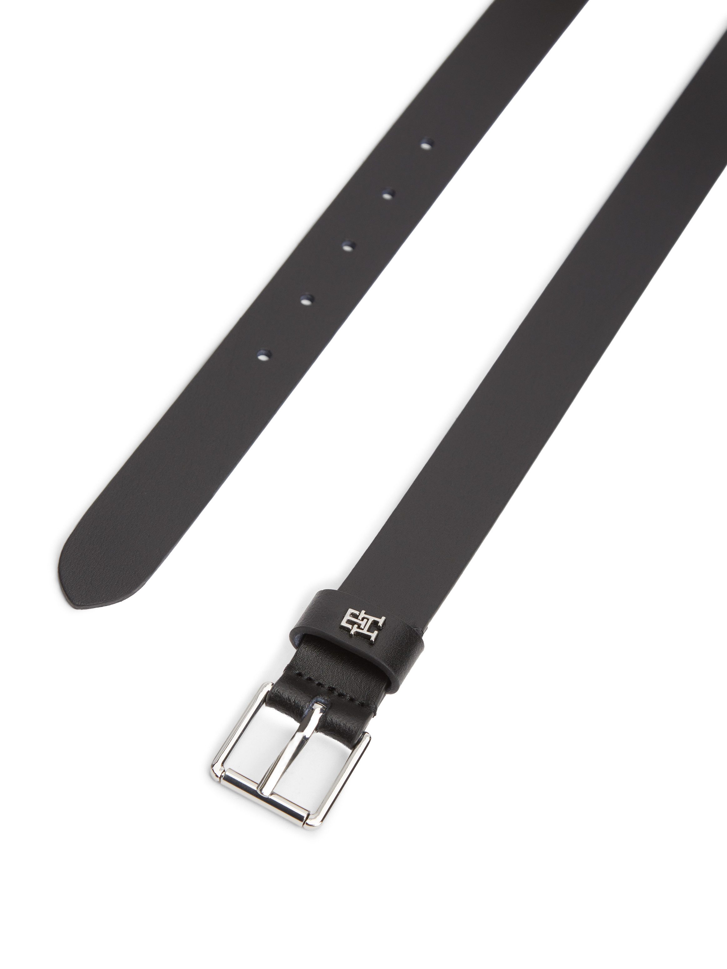 Tommy Hilfiger Ledergürtel SQUARE 2.5 cm breit SILVER Größenverstellbar durch Schnalle
