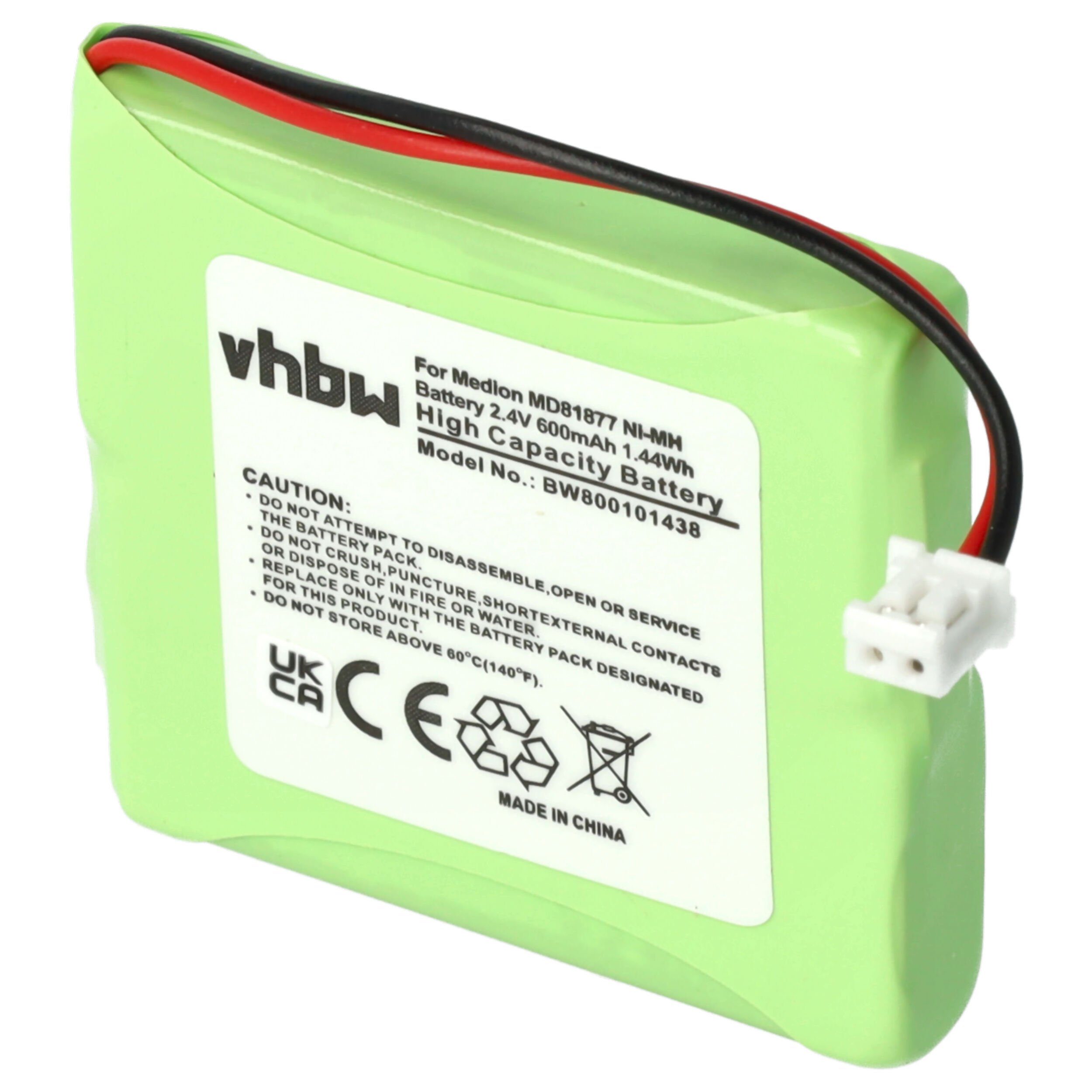 vhbw / V) NiMH kompatibel AVM Akku mit MT-D Fritzphone 600 (2,4 mAh
