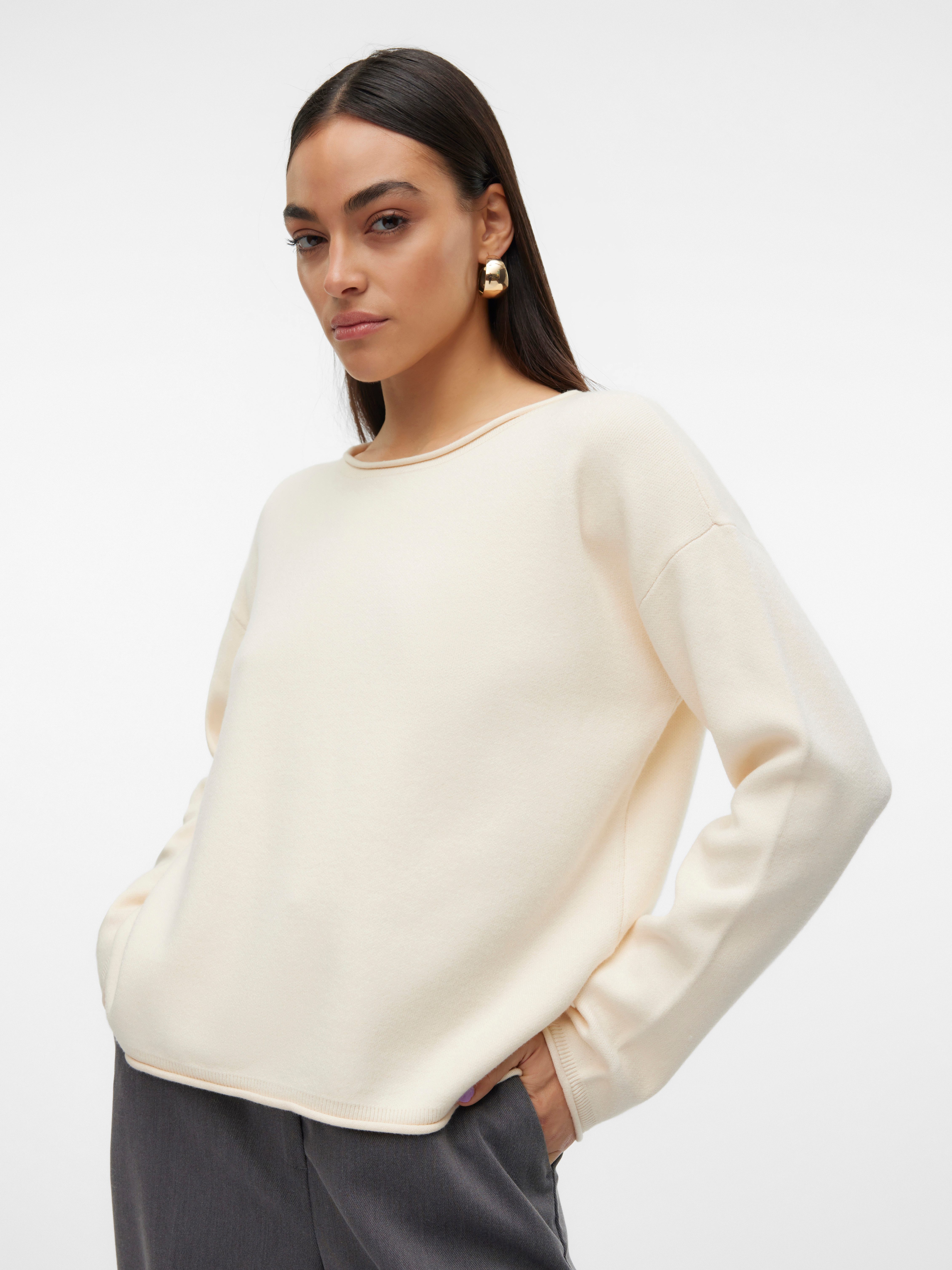 Vero Moda Strickpullover VMGOLD ROLL LS günstig online kaufen