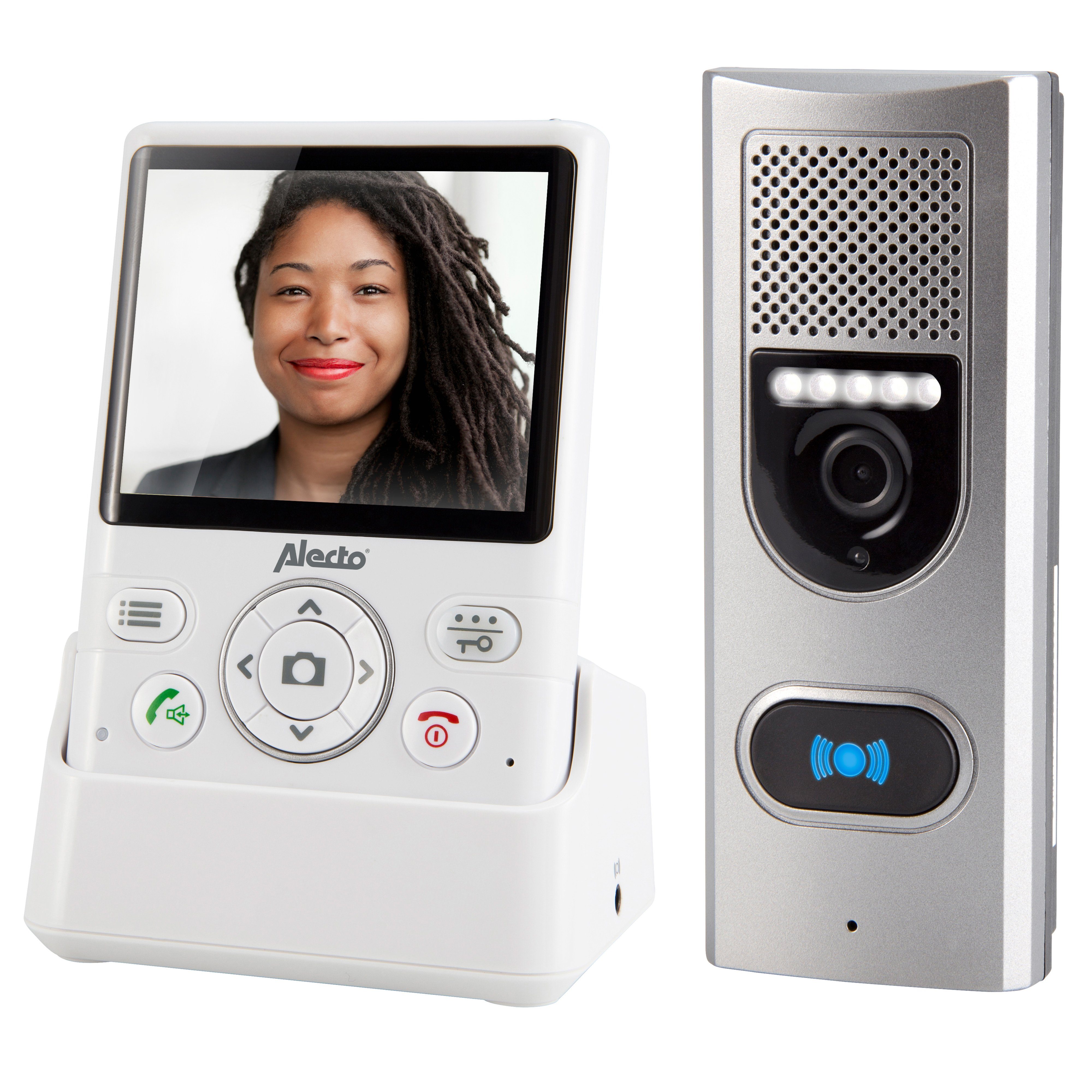 Alecto Smart Home Türklingel ADI-250 (HD-Kameraüberwachung, (Außenbereich bis 50m), Türsprechanlage, SD-Slot)