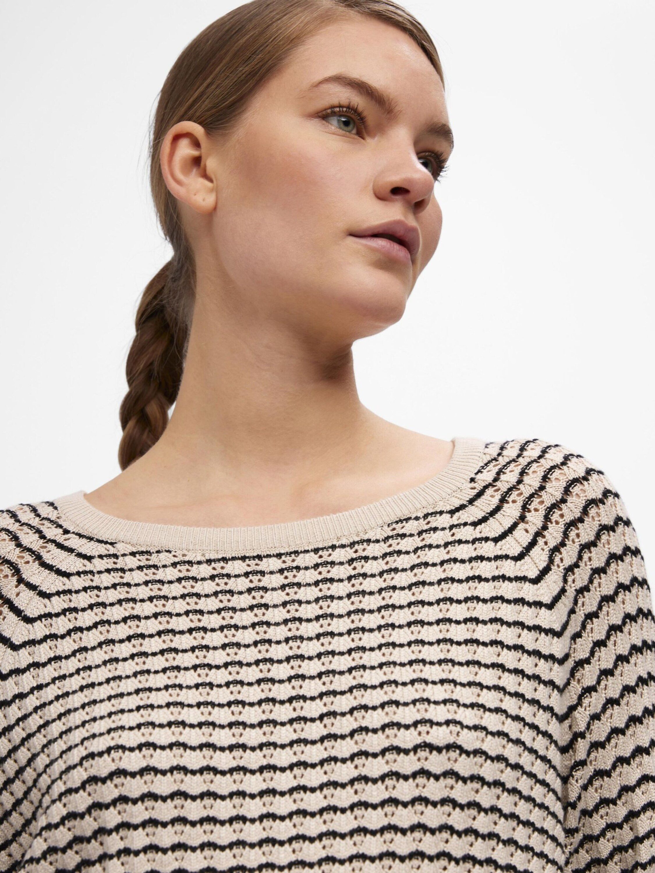 Object Strickpullover OBJESTER (1-tlg) Lochmuster