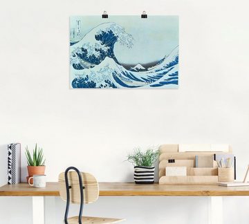Artland Wandbild Die grosse Welle von Kanagawa. 1831, Gewässer (1 St), als Alubild, Outdoorbild, Leinwandbild, Poster, Wandaufkleber
