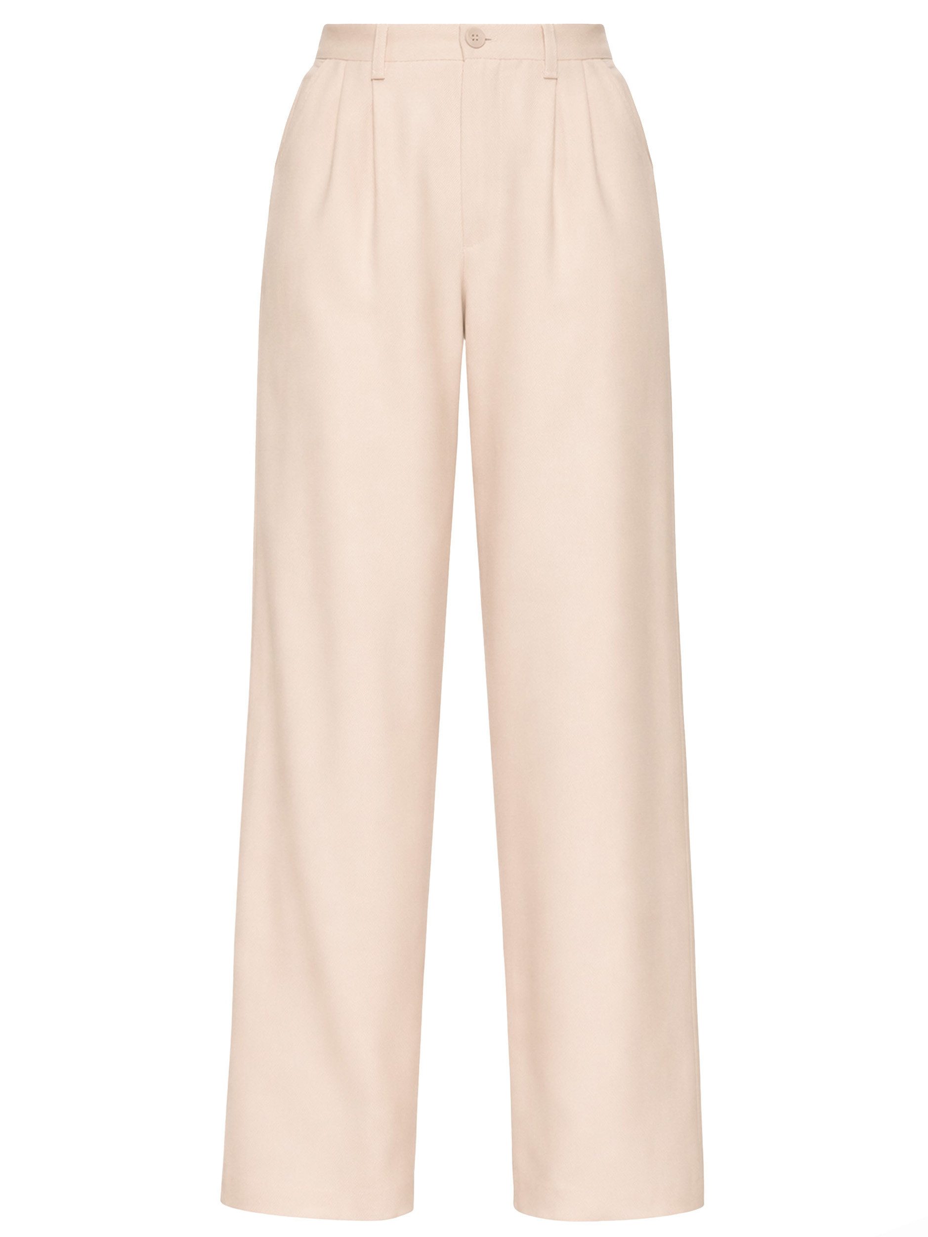 Stoffhose Elegante Bundfaltenhose für Damen