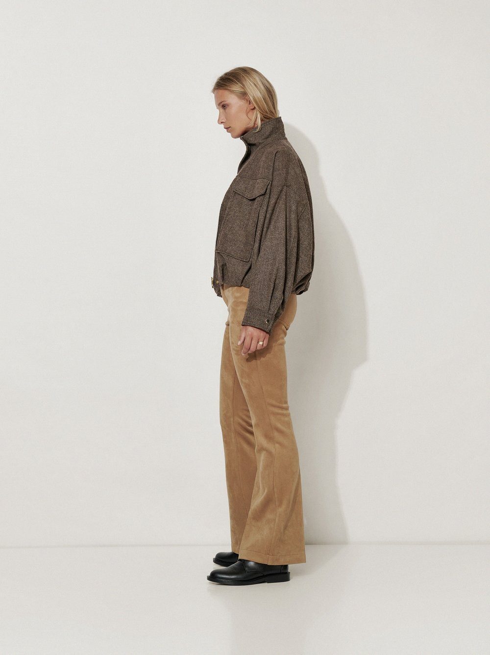 ROSNER Bootcuthose Antonia Bootcut (1-tlg) in Velourleder-Optik