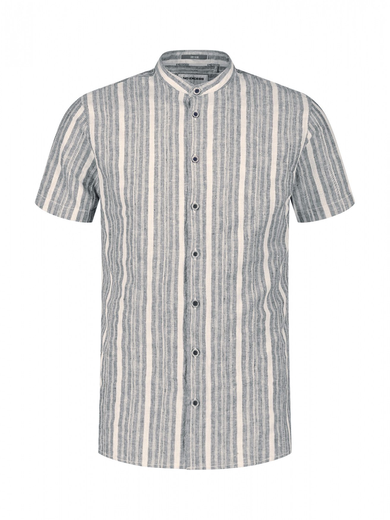 NO EXCESS Kurzarmhemd Shirt Short Sleeve Yarn Dyed Dobby - Leinenhemd - Sommerhemd