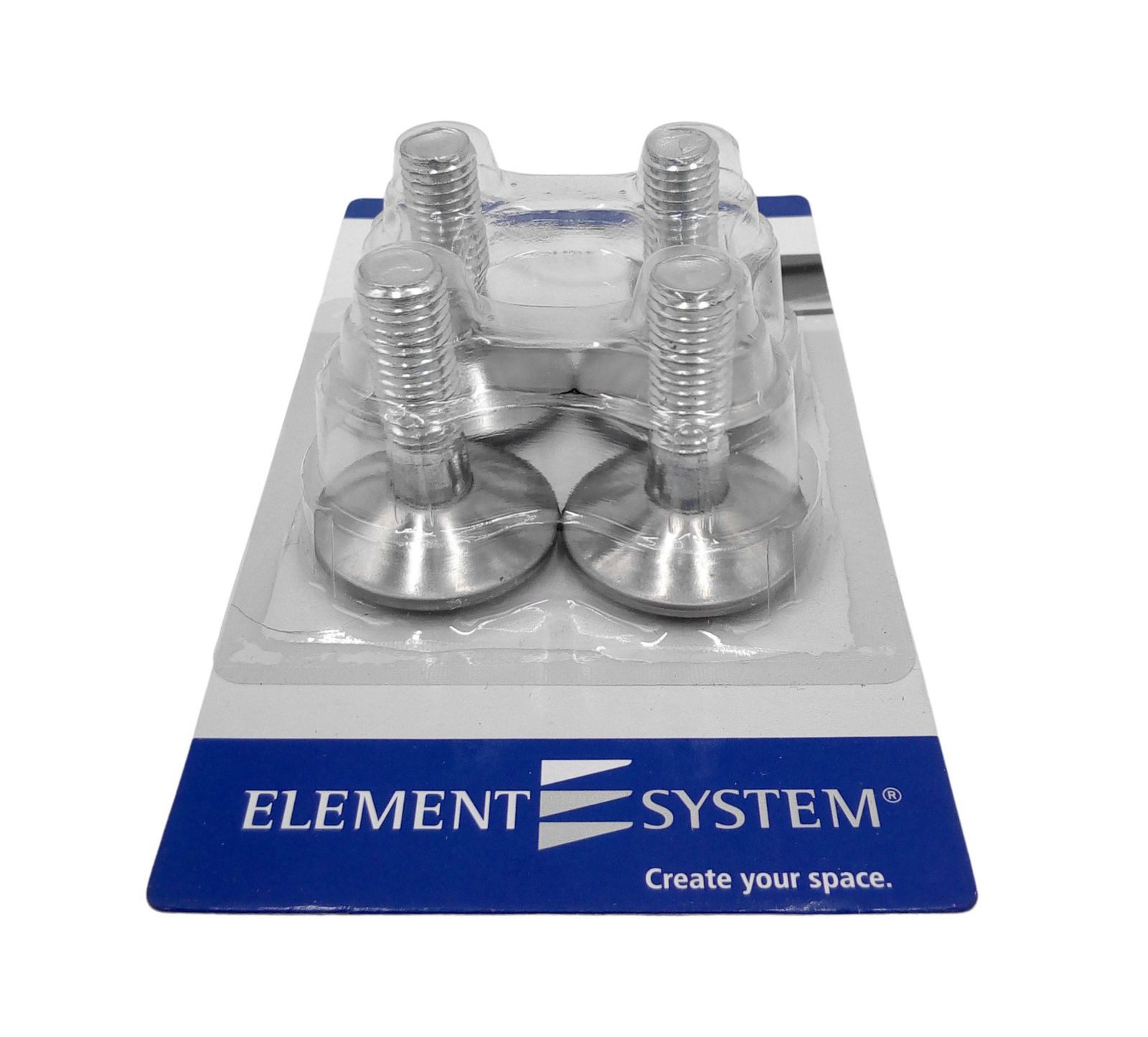 DIY Element System Gewindeschraube Regulierschraube für Stahlrohrfuß 4er-Set Ø M10 Stellschraube, (4 St)