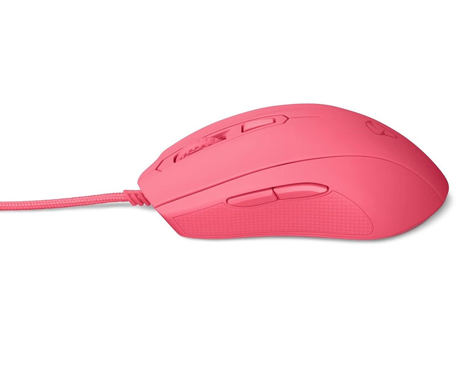 MIONIX Gaming + Artists Maus Castor Frosting Pink Optisch Mäuse (Daumenknopf, LED-Leuchteffekte, ergonomisches Design)